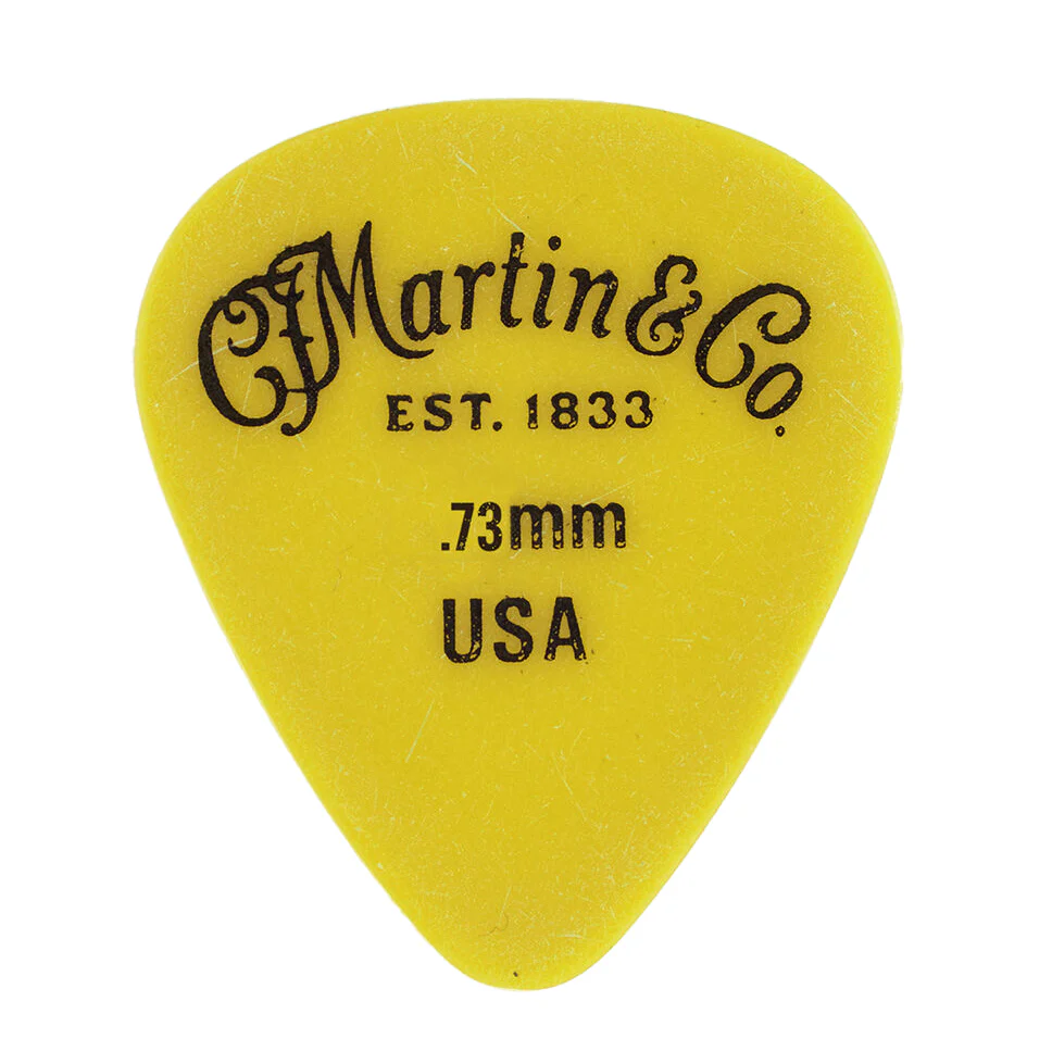 Martin Delrin Guitar Picks, Yellow .73mm - Image 2