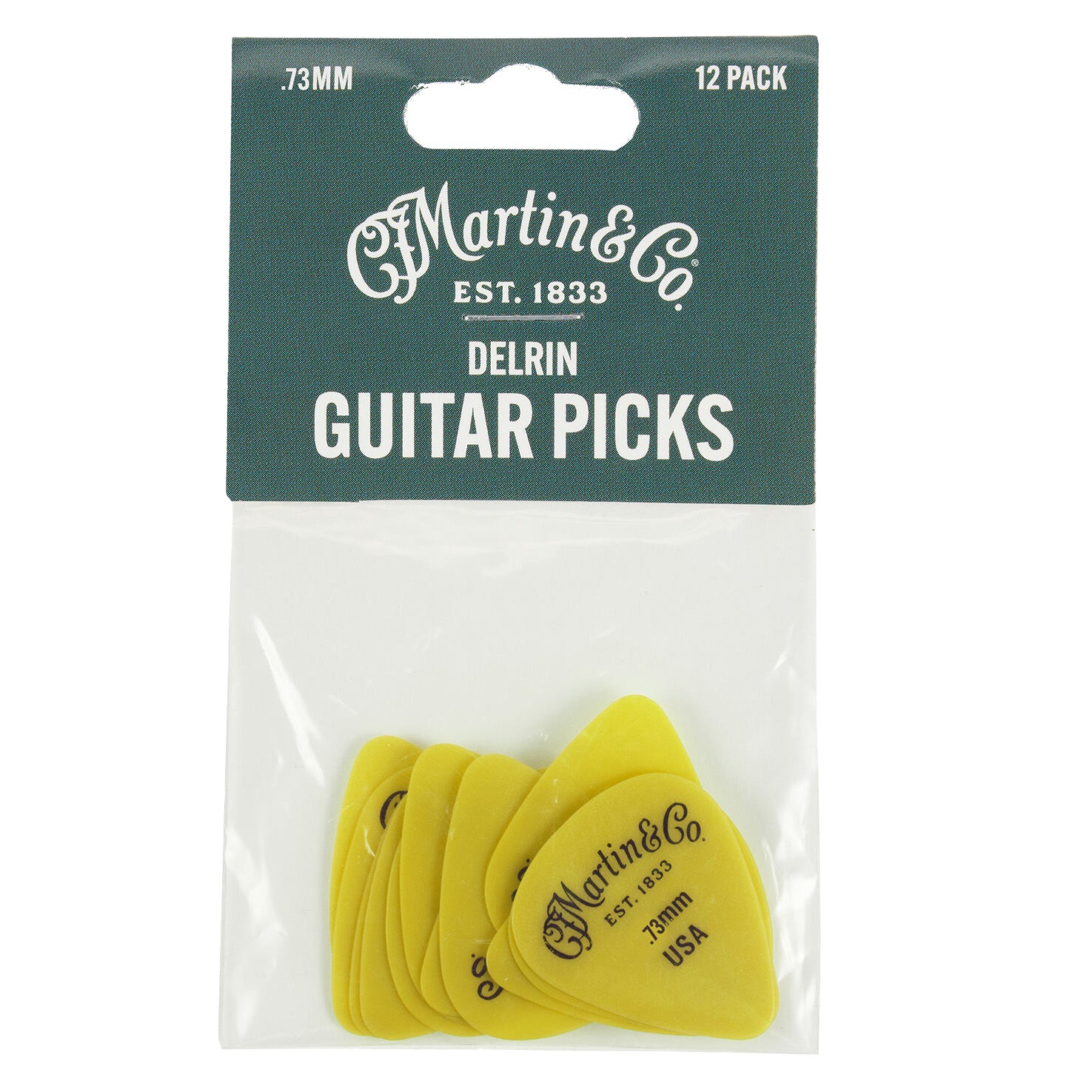 Martin Delrin Guitar Picks, Yellow .73mm - Image 3