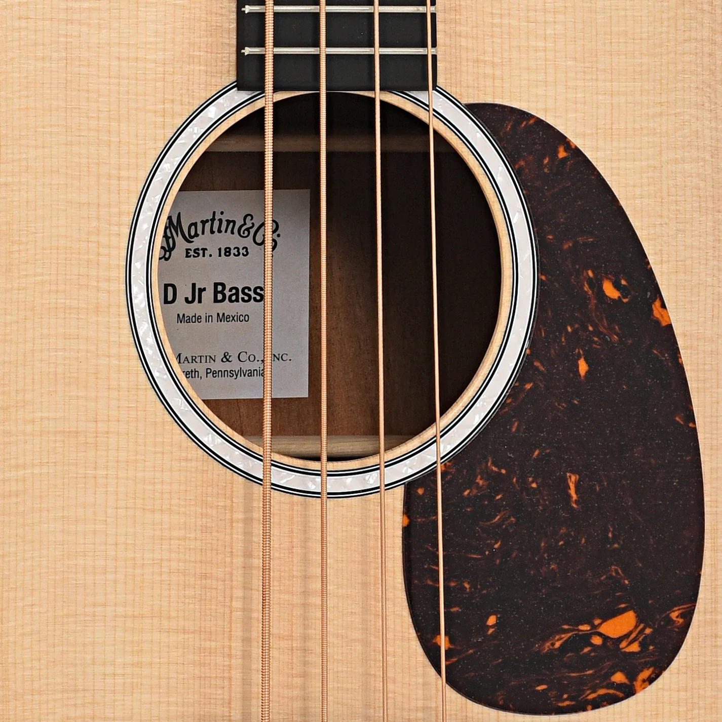 Martin DJR-10E Acoustic Bass Guitar & Gigbag - Image 6