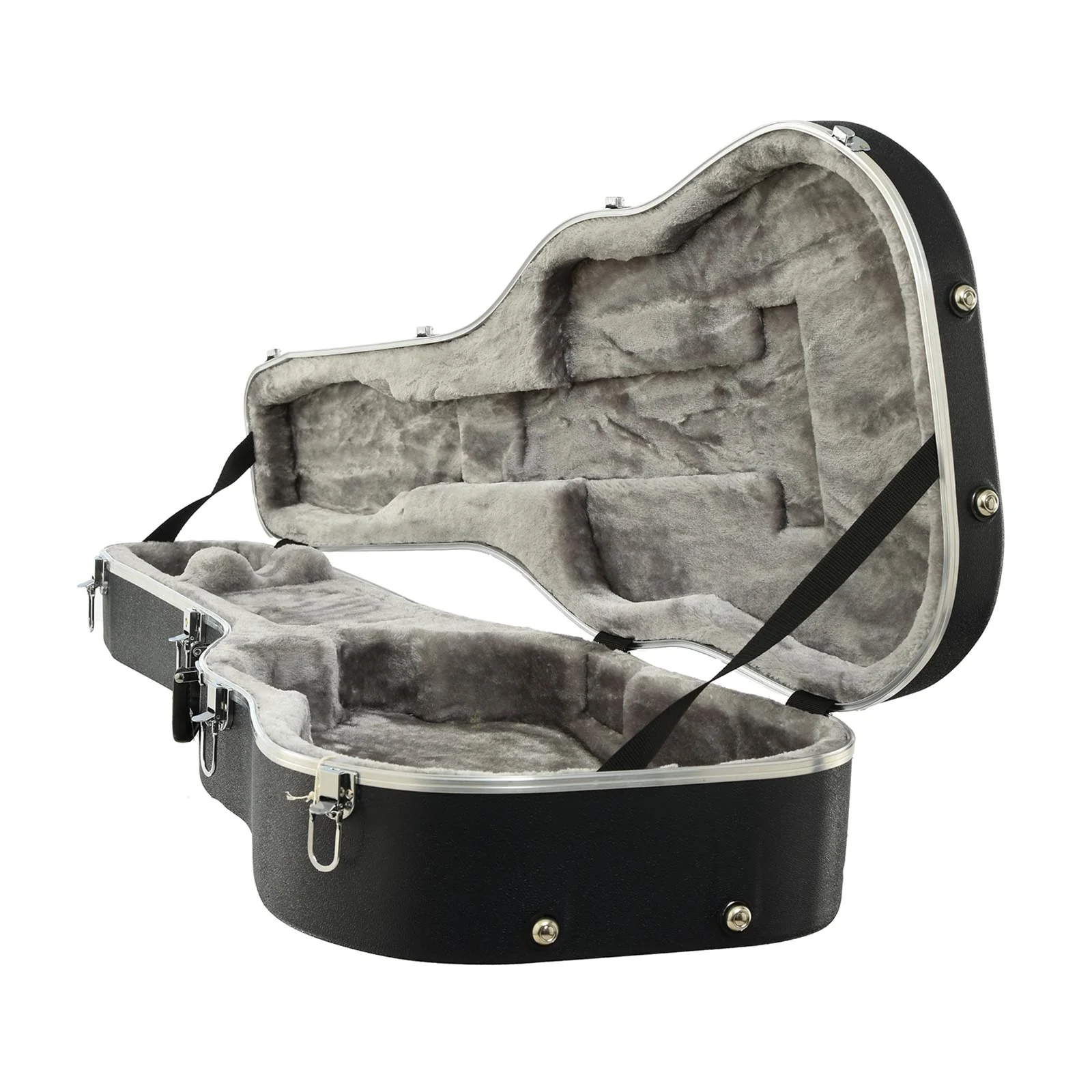 Martin Dreadnought Thermoplastic Guitar Case, Navy/Silver - Image 3