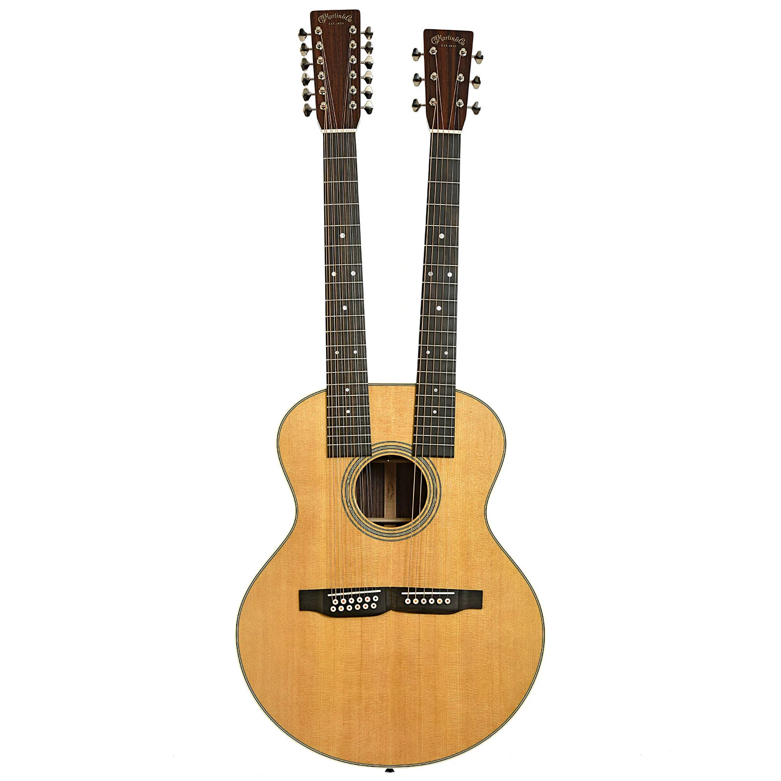 Martin Grand J28E Double Neck Acoustic Electric Guitar & Case - Image 14