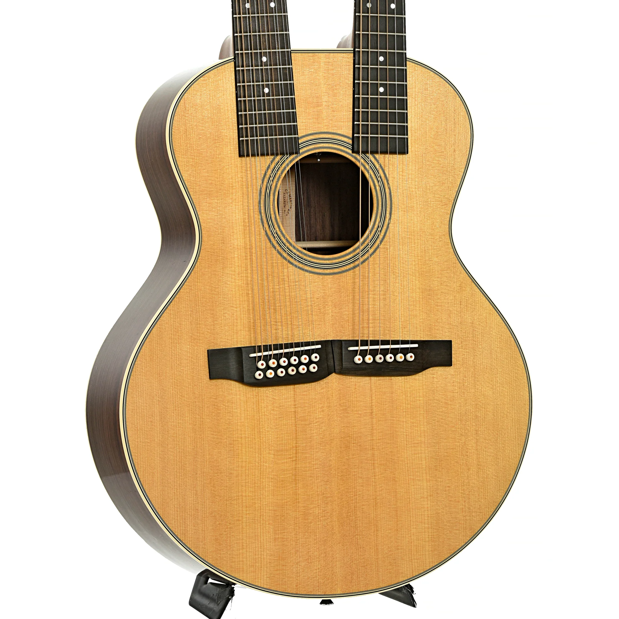 Martin Grand J28E Double Neck Acoustic Electric Guitar & Case - Image 4