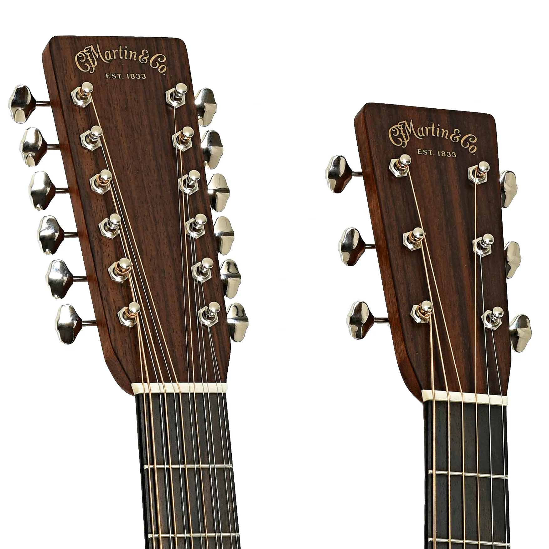 Martin Grand J28E Double Neck Acoustic Electric Guitar & Case - Image 8