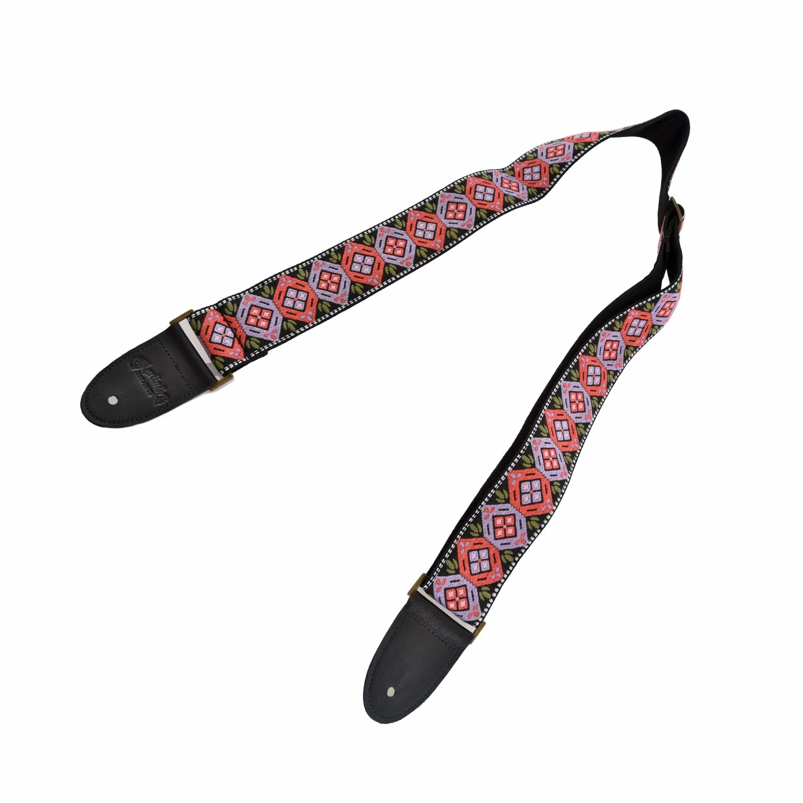 Martin Jacquard Guitar Strap, Lilac Coral Gems - Image 2