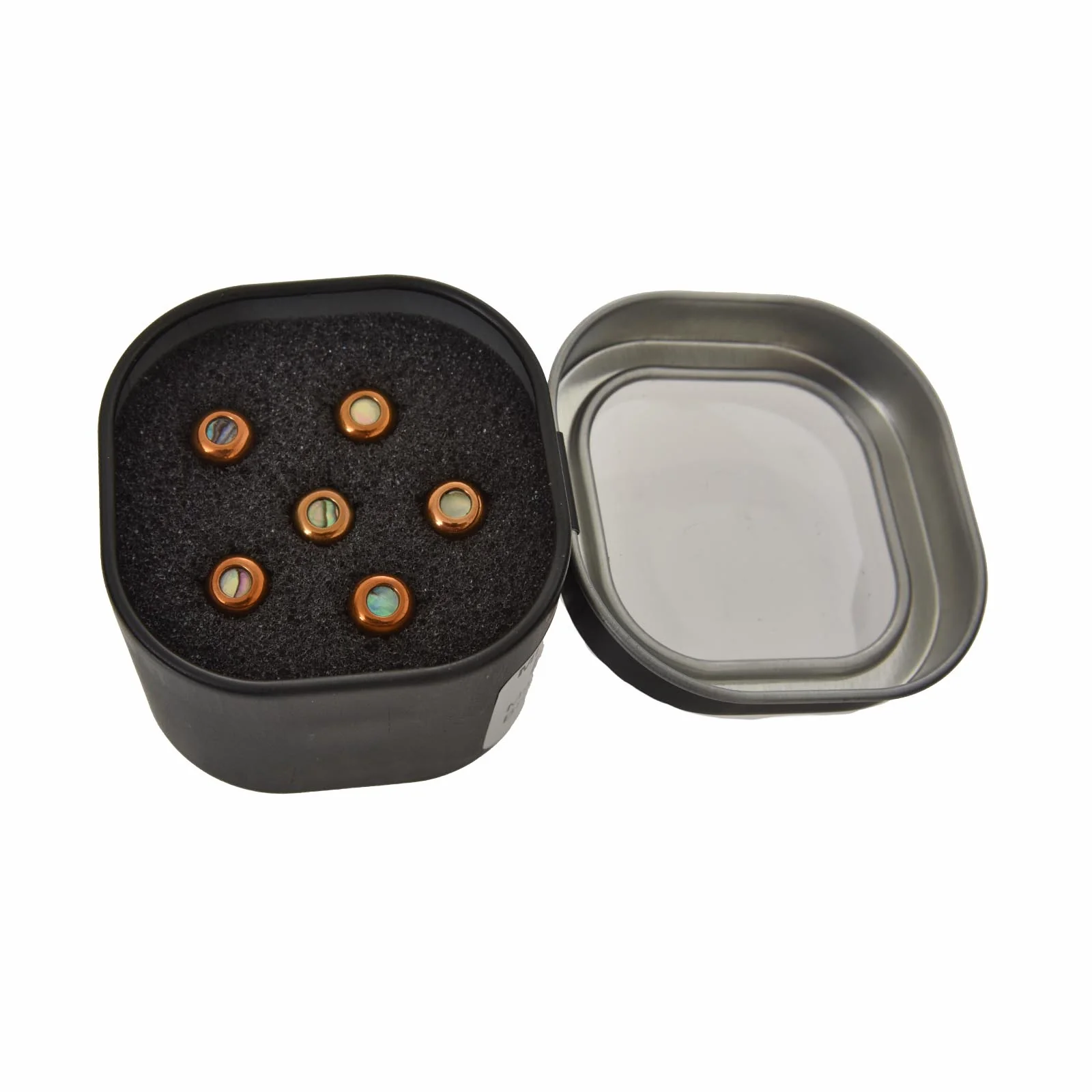 Martin LUXE Liquidmetal Paua Dot Bridge Pin Set - Gold - Image 3