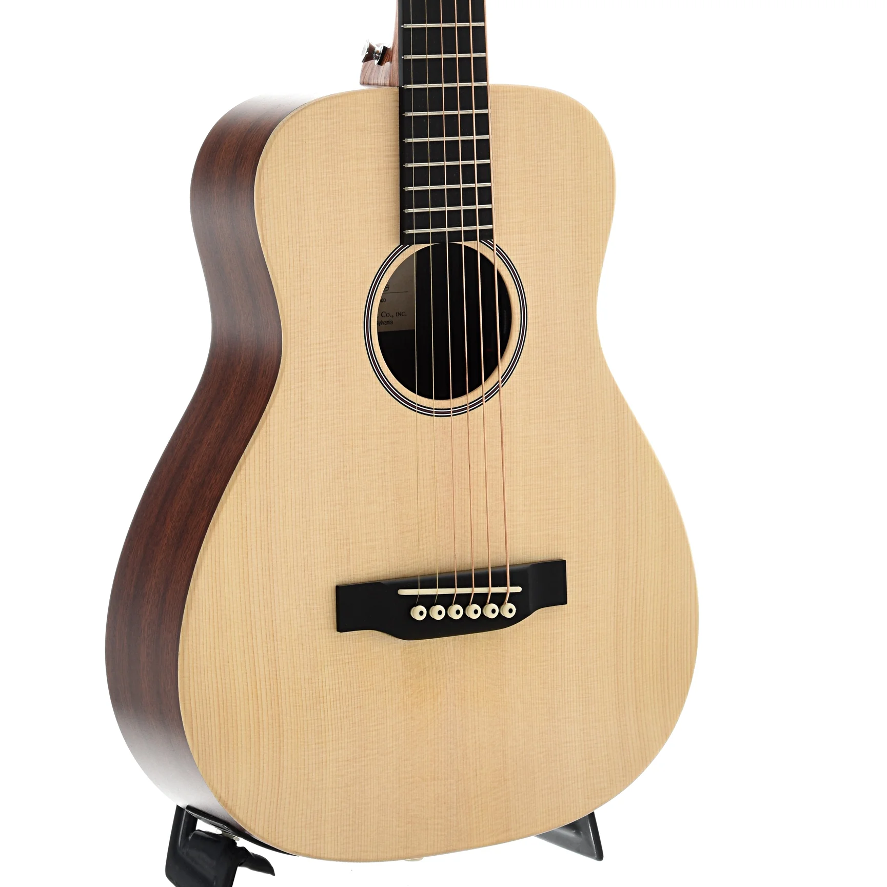 Martin LX1E Lefthanded Little Martin Solid Spruce Top Guitar with Pickup & Gigbag - Image 4