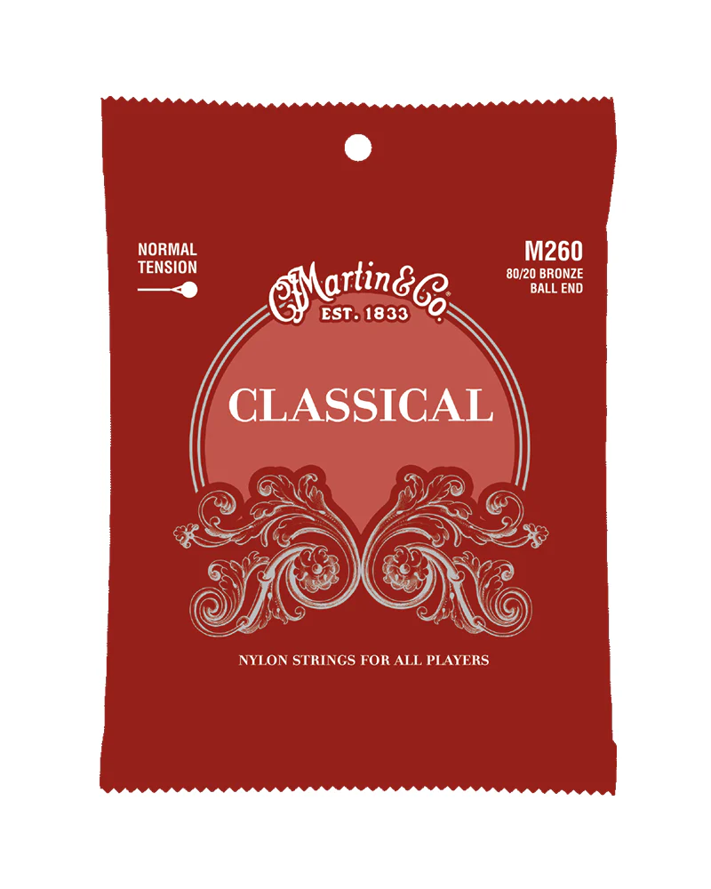 Martin M260 Regular Tension Classical Guitar, Ball End Set - Image 2