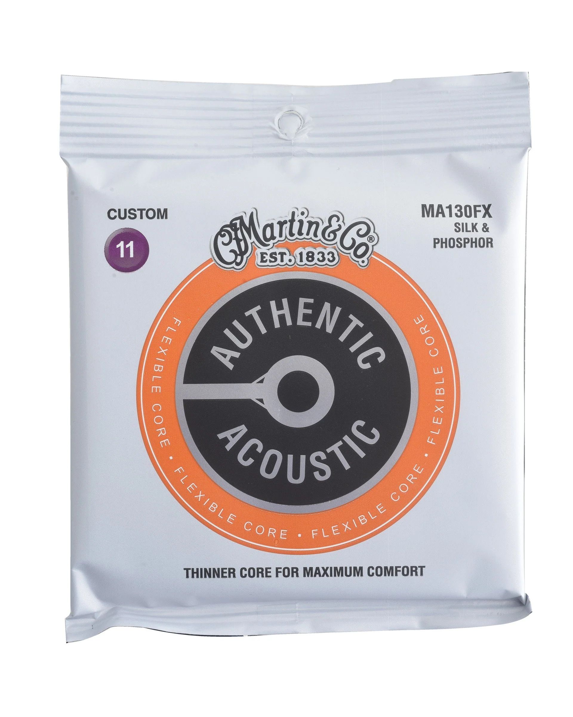 Martin MA130FX Authentic Acoustic Flexible Core Silk & Phosphor 6-String Guitar Set - Image 2