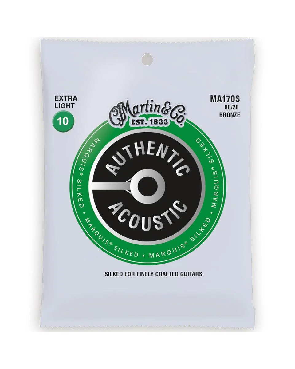 Martin MA170S Authentic Acoustic Marquis Silked 80/20 Extra Light 6-String Acoustic Guitar Set - Image 2