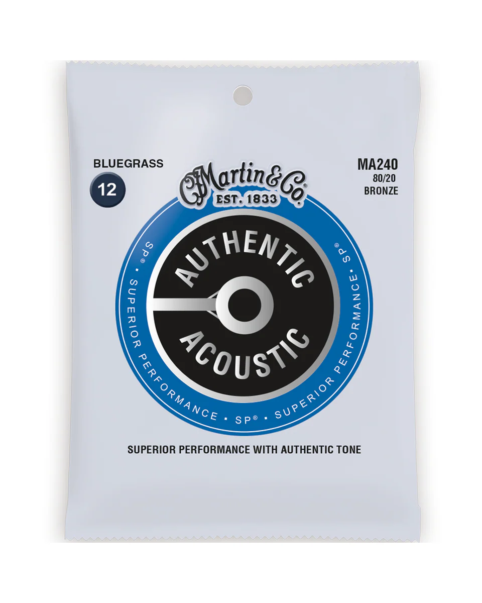Martin MA240 Authentic Acoustic SP 80/20 Bluegrass 6-String Acoustic Guitar Set - Image 2