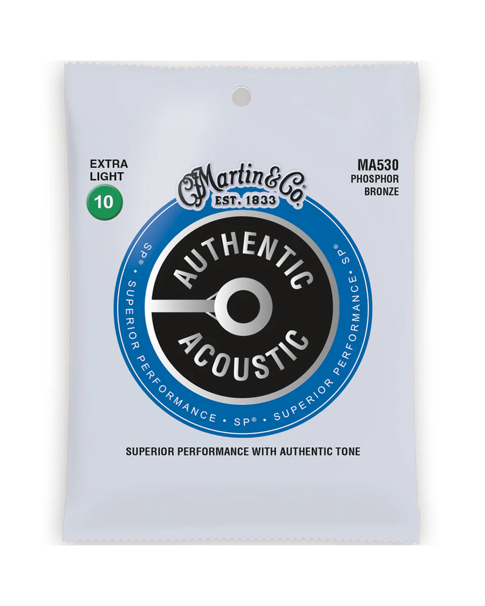 Martin MA530 Authentic Acoustic SP Phosphor Bronze Extra Light 6-String Acoustic Guitar Set - Image 2