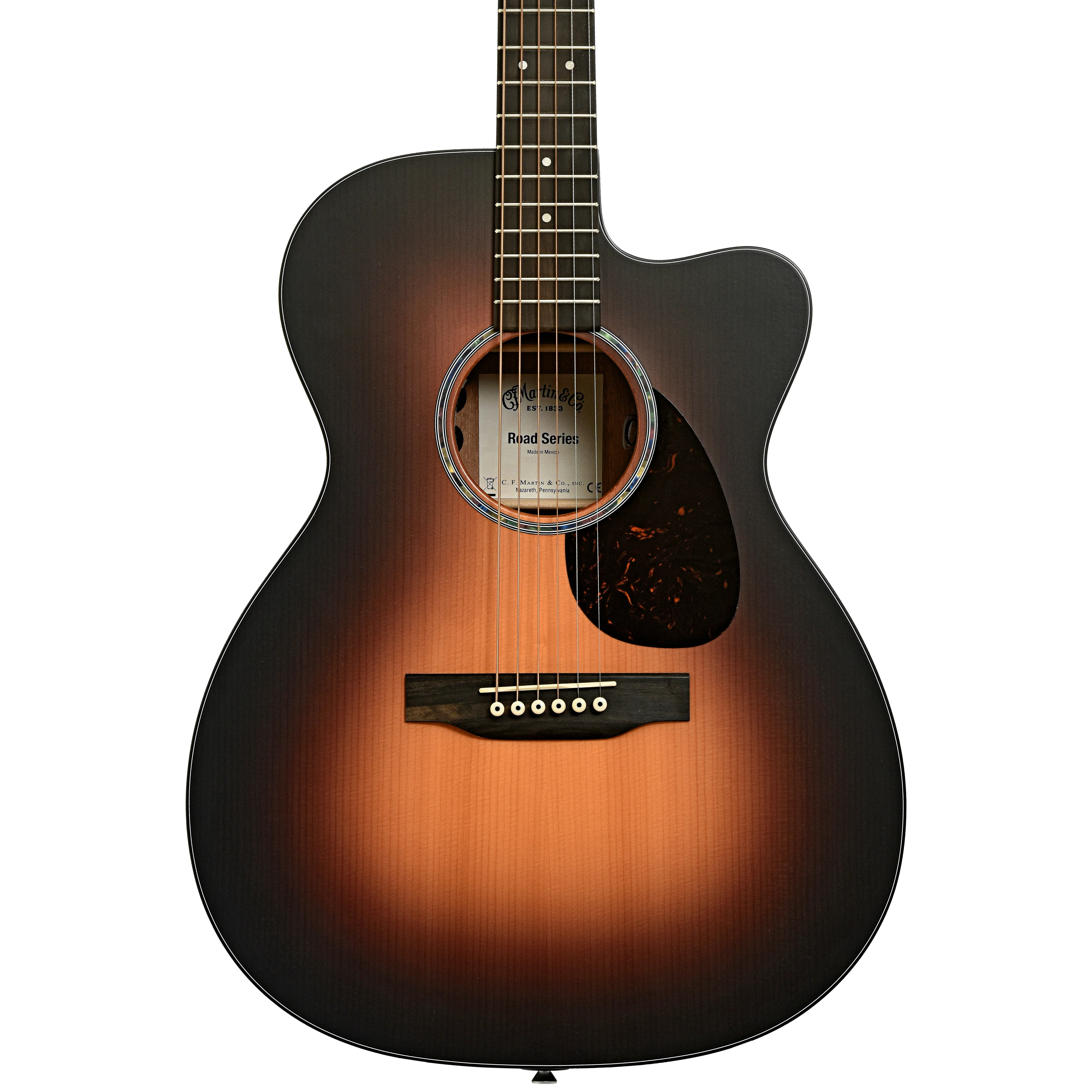 Martin OMC-10E Modern Road Series Sunburst Acoustic Guitar & Gigbag - Image 2