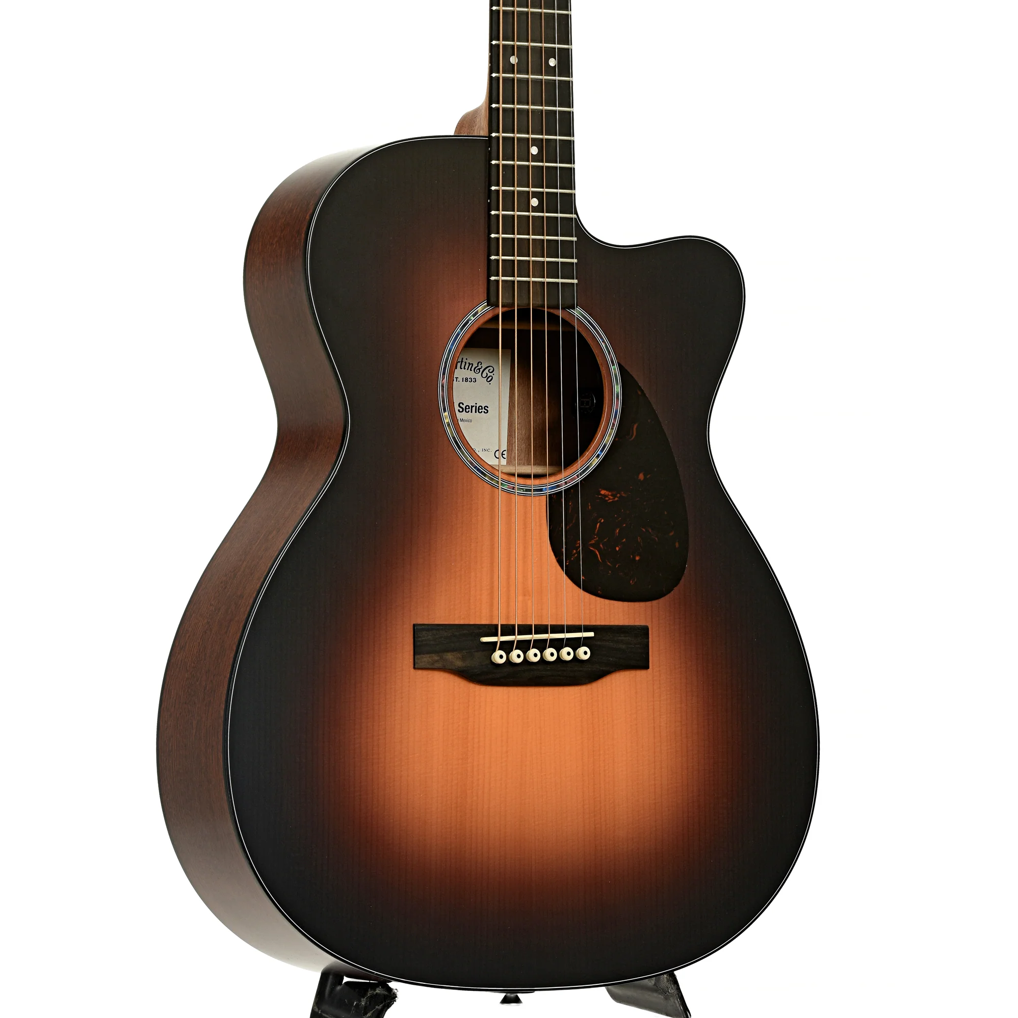 Martin OMC-10E Modern Road Series Sunburst Acoustic Guitar & Gigbag - Image 4