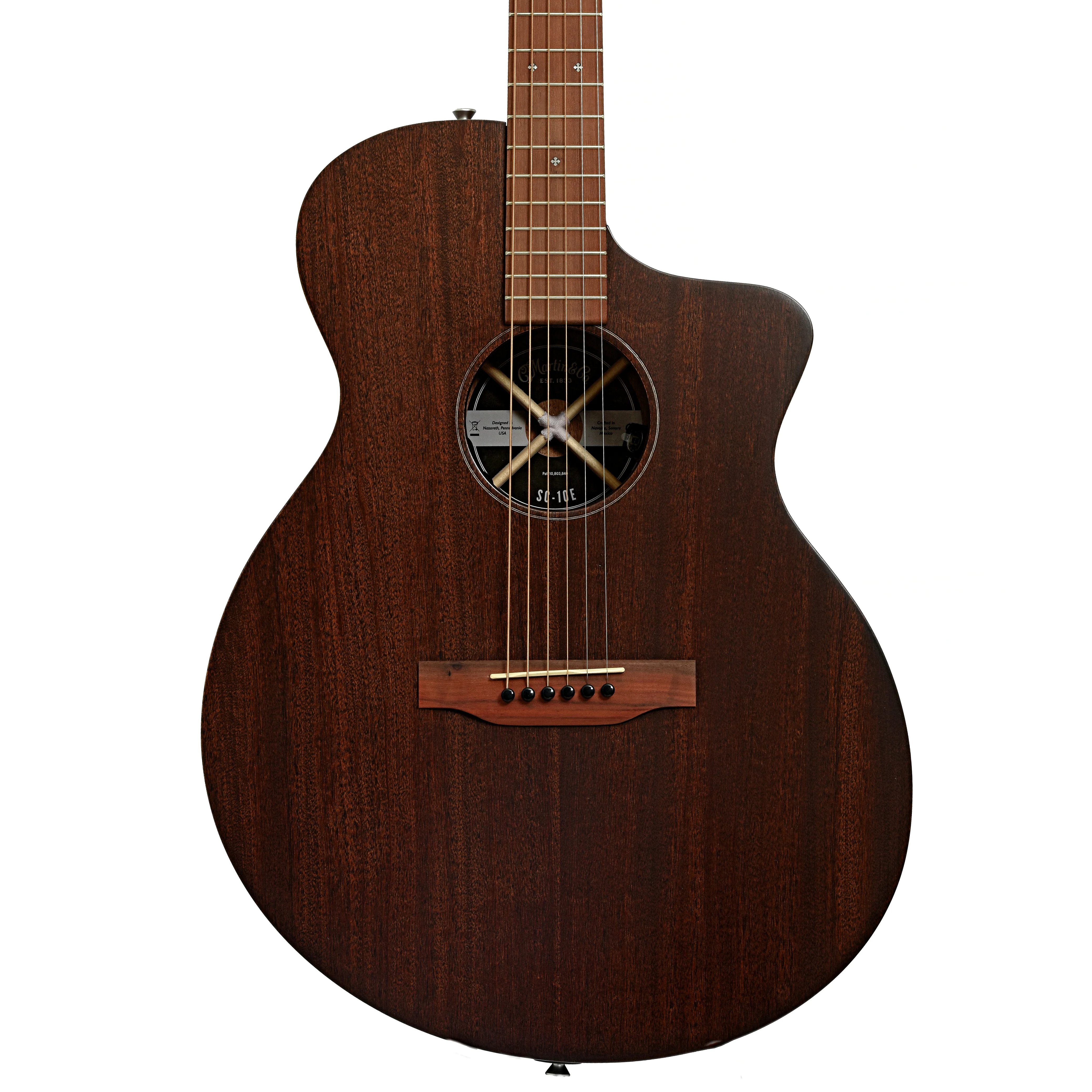 Martin SC-10E Modern Sapele Road Series Acoustic Guitar & Gigbag - Image 2