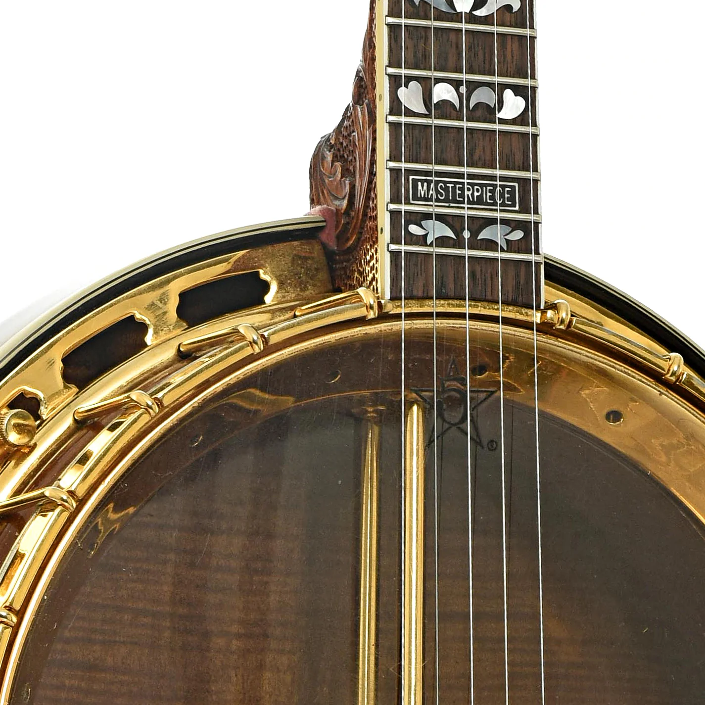Masterpiece Hearts and Flowers Gold Resonator Banjo (1970's) - Image 6