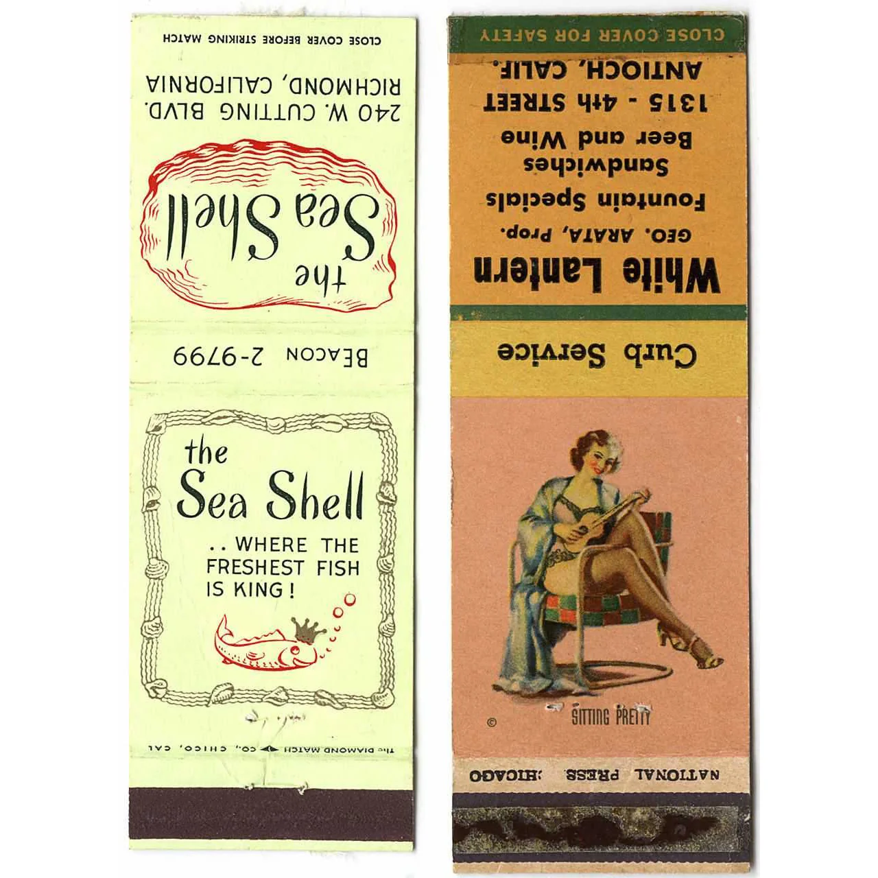 Match Books: Sitting Pretty with Uke, & Sea Shell Restaurant - Image 3