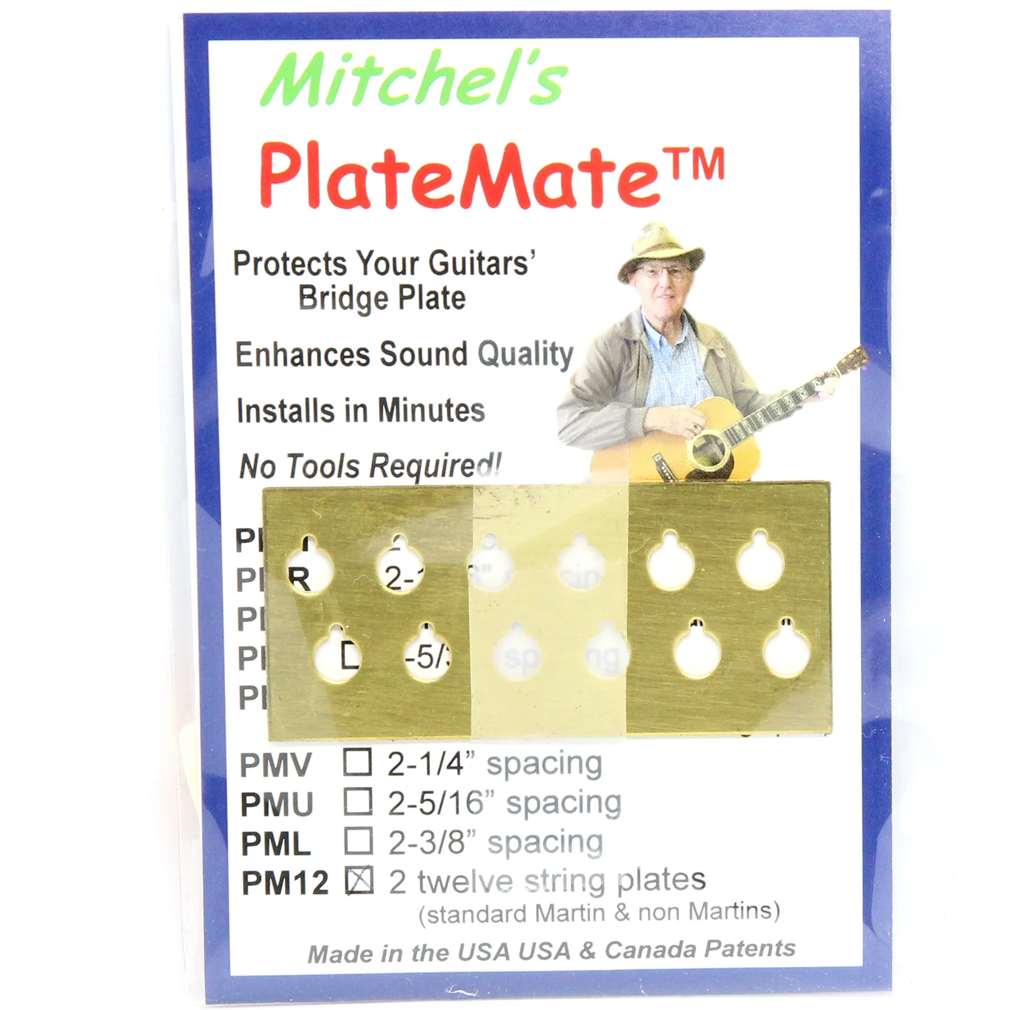Mitchel's Acoustic Guitar "Plate Mate", 12 String Spacing (Non-Martin 12-String Guitars) - Image 3