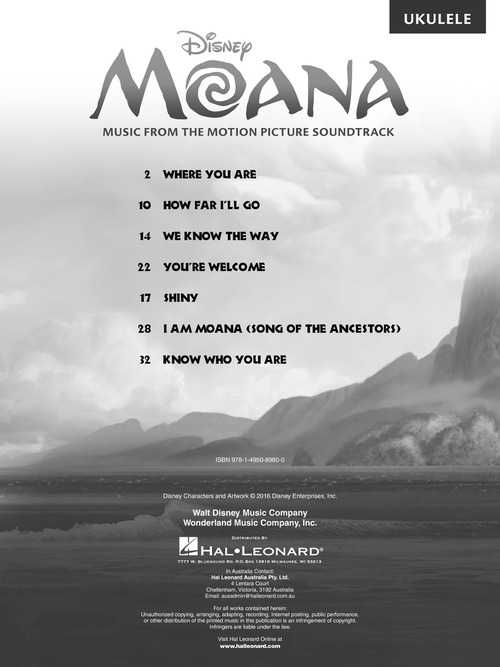 Moana - Music From the Motion Picture Soundtrack Arranged for Ukulele - Image 3