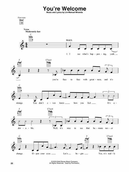 Moana - Music From the Motion Picture Soundtrack Arranged for Ukulele - Image 5