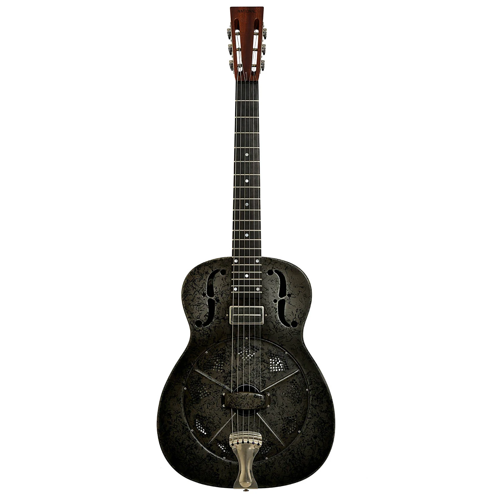 National NRP Black Rust Deluxe Roundneck Resonator Guitar (2017) - Image 14