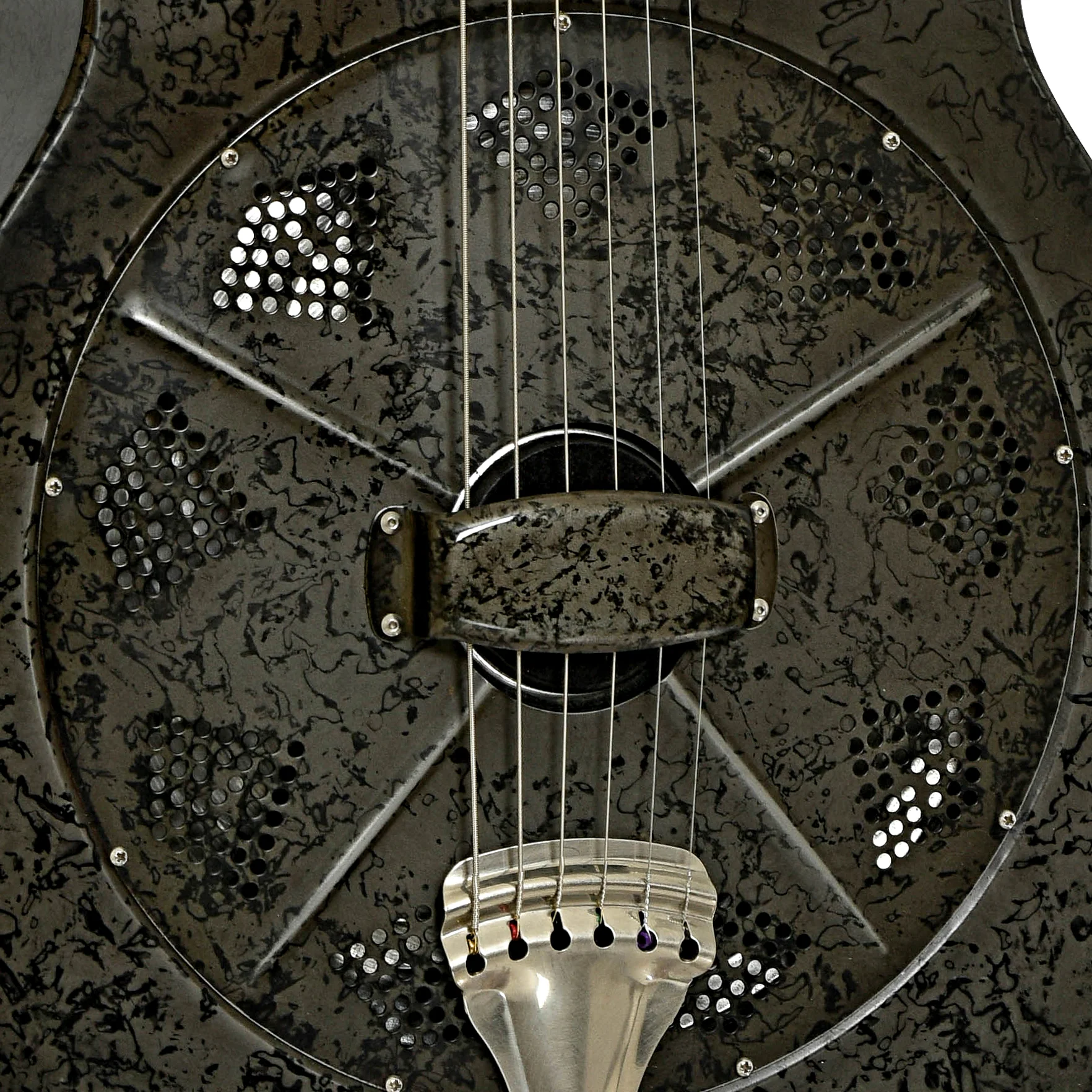 National NRP Black Rust Deluxe Roundneck Resonator Guitar (2017) - Image 5