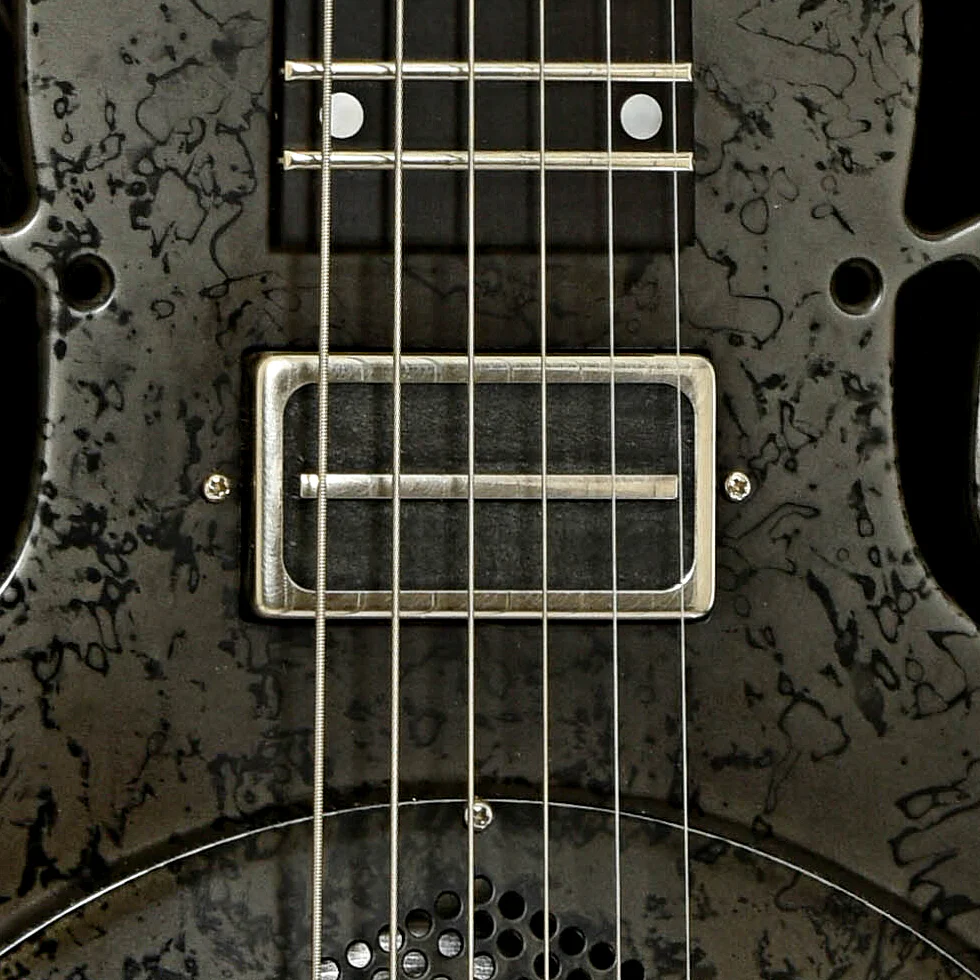 National NRP Black Rust Deluxe Roundneck Resonator Guitar (2017) - Image 6
