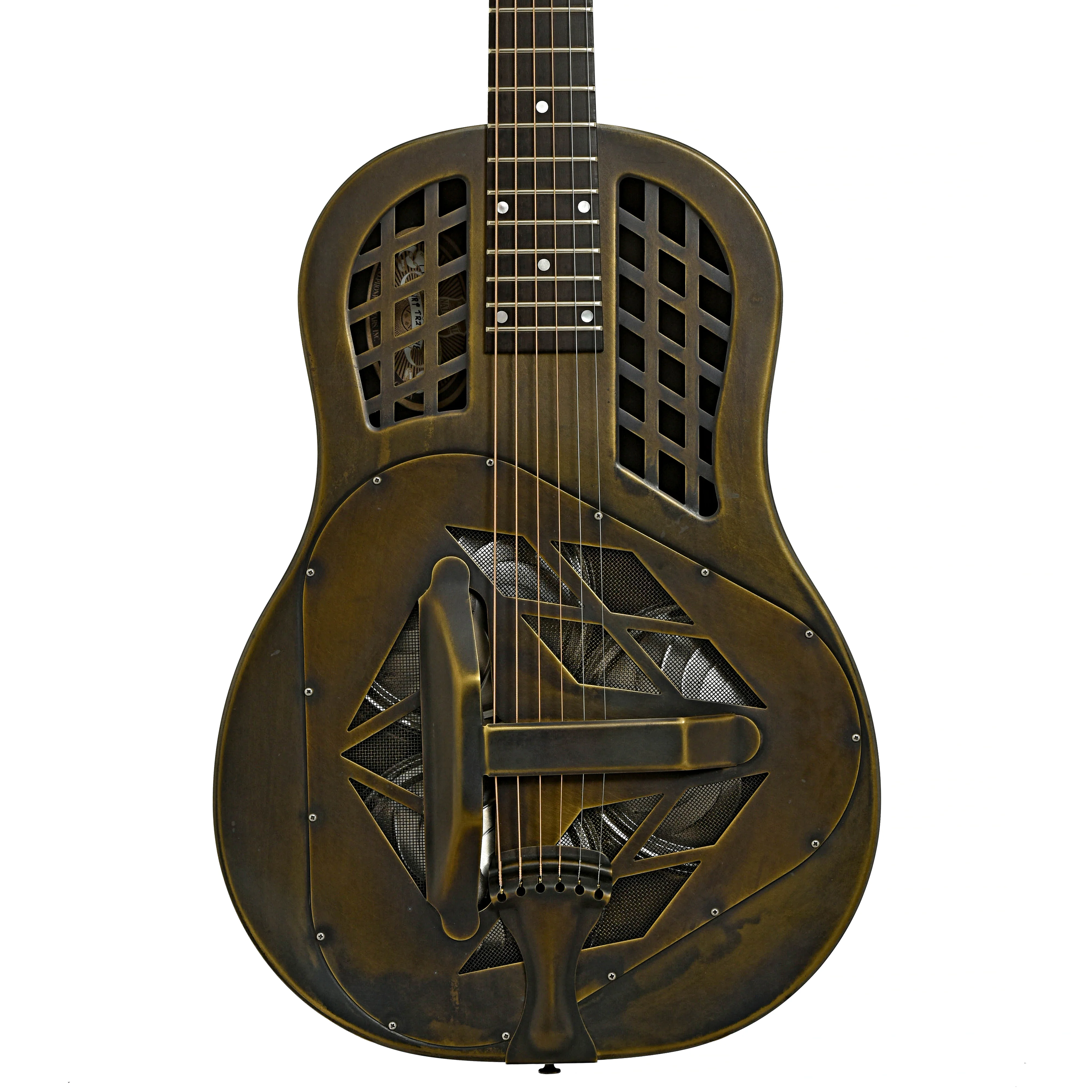 National NRP Tricone Antique Brass Resonator Guitar (2016) - Image 2