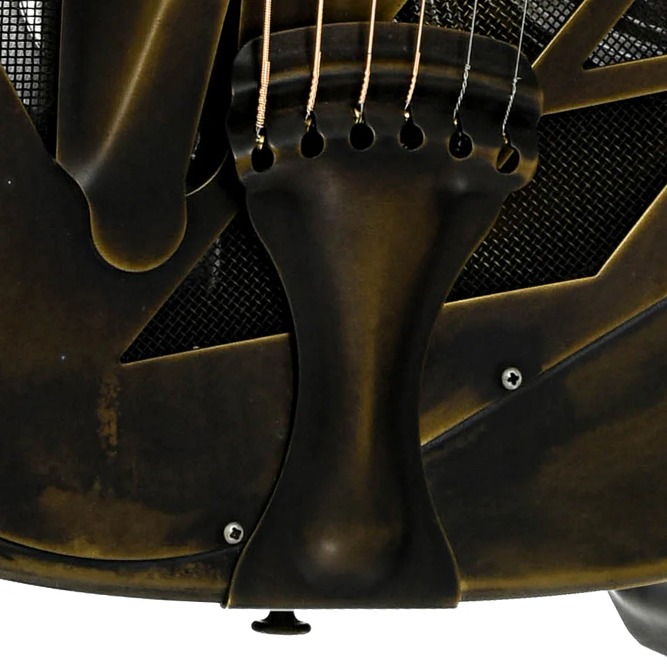 National NRP Tricone Antique Brass Resonator Guitar (2016) - Image 5