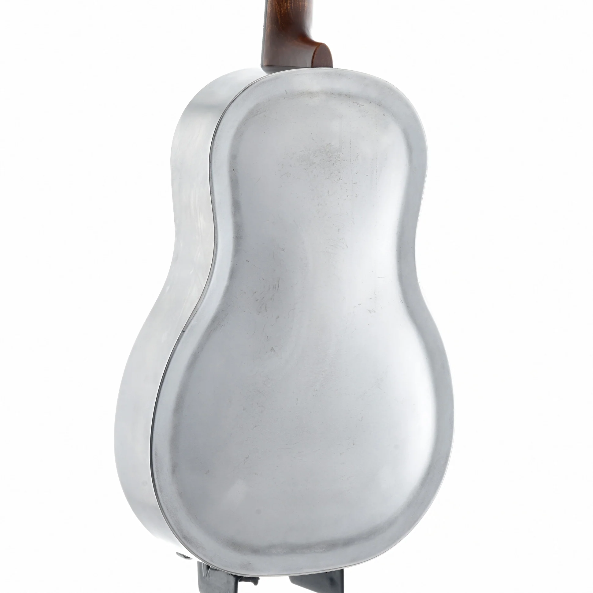 National Raw Steel 12-Fret Roundneck Resonator Guitar & Case - Image 12