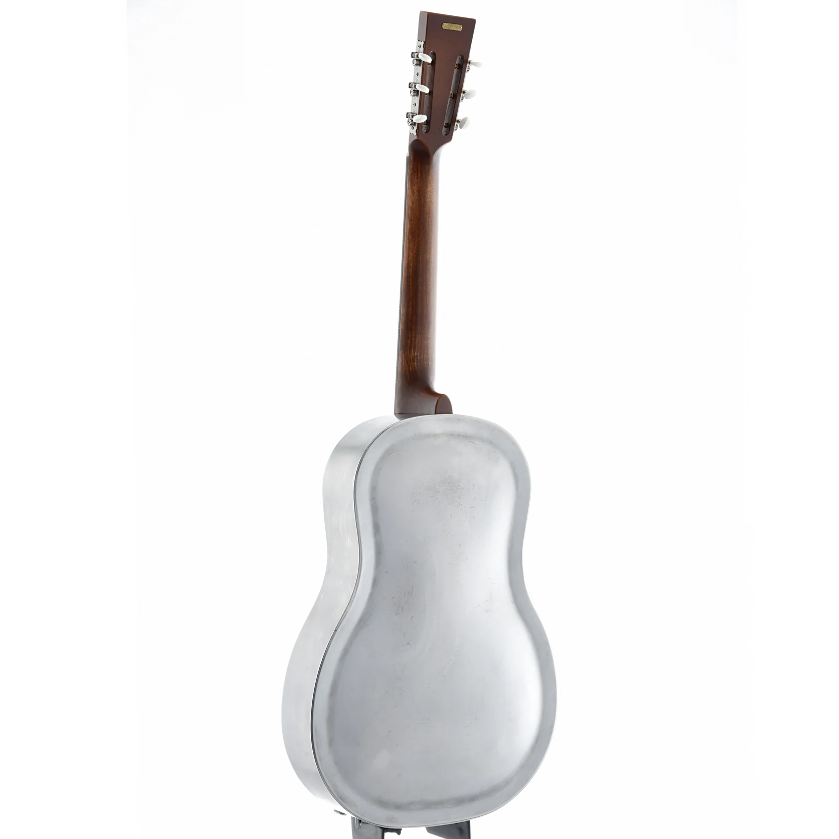 National Raw Steel 12-Fret Roundneck Resonator Guitar & Case - Image 13