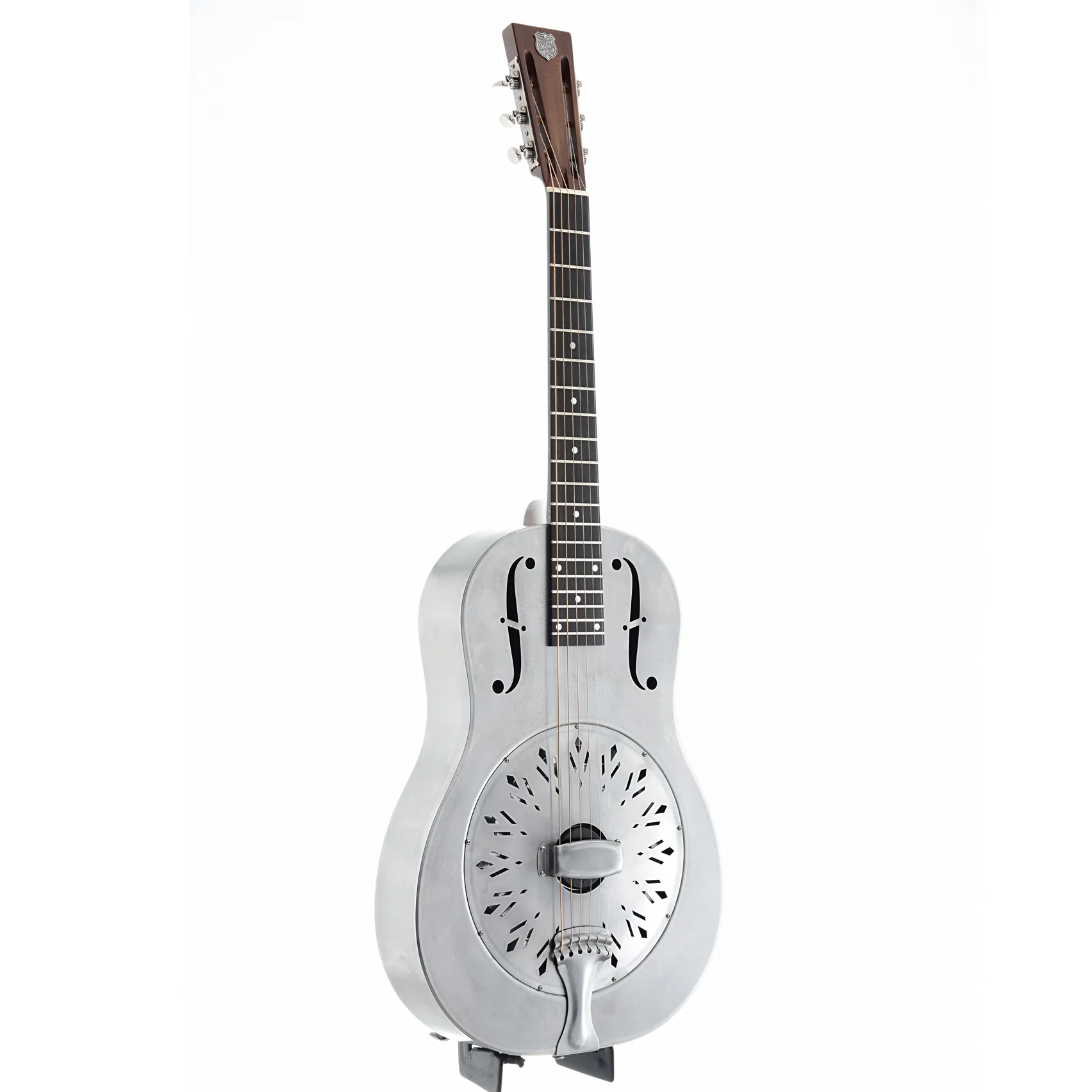 National Raw Steel 12-Fret Roundneck Resonator Guitar & Case - Image 4