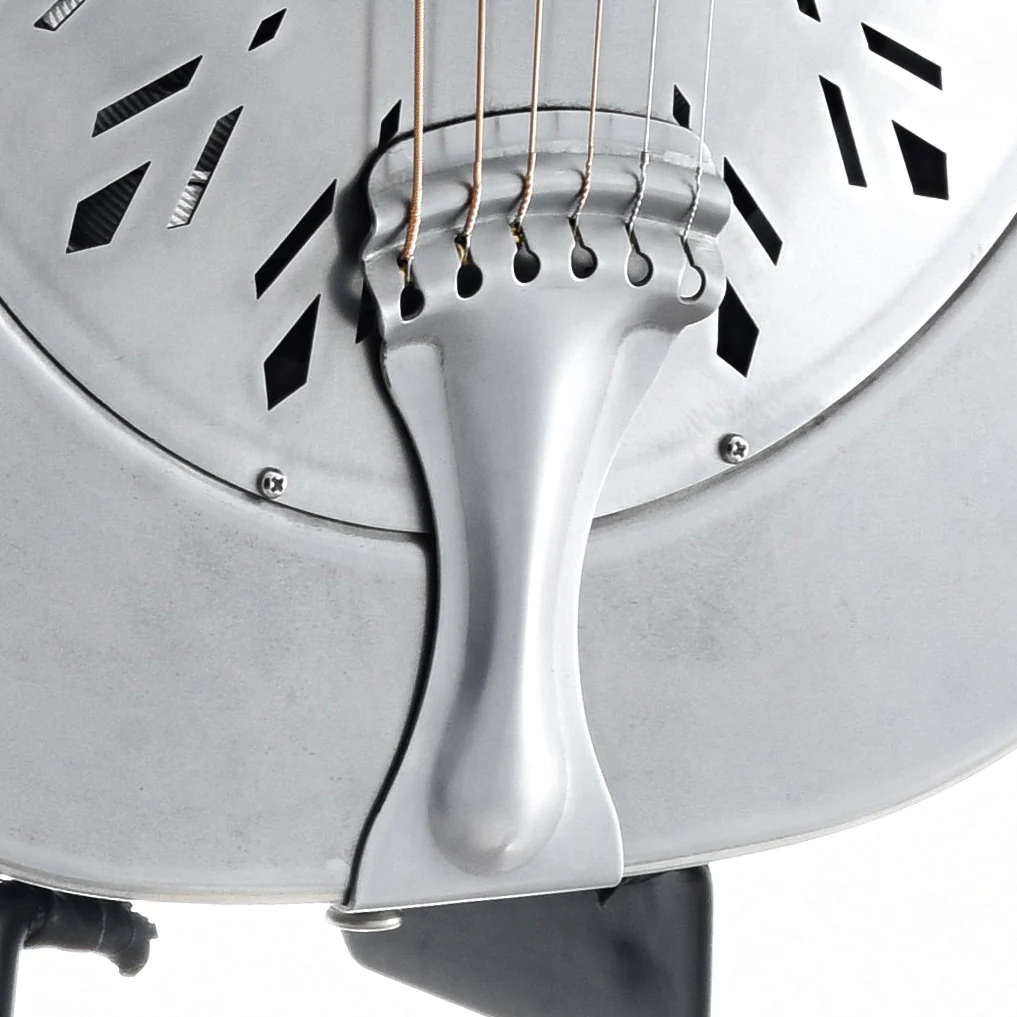 National Raw Steel 12-Fret Roundneck Resonator Guitar & Case - Image 6