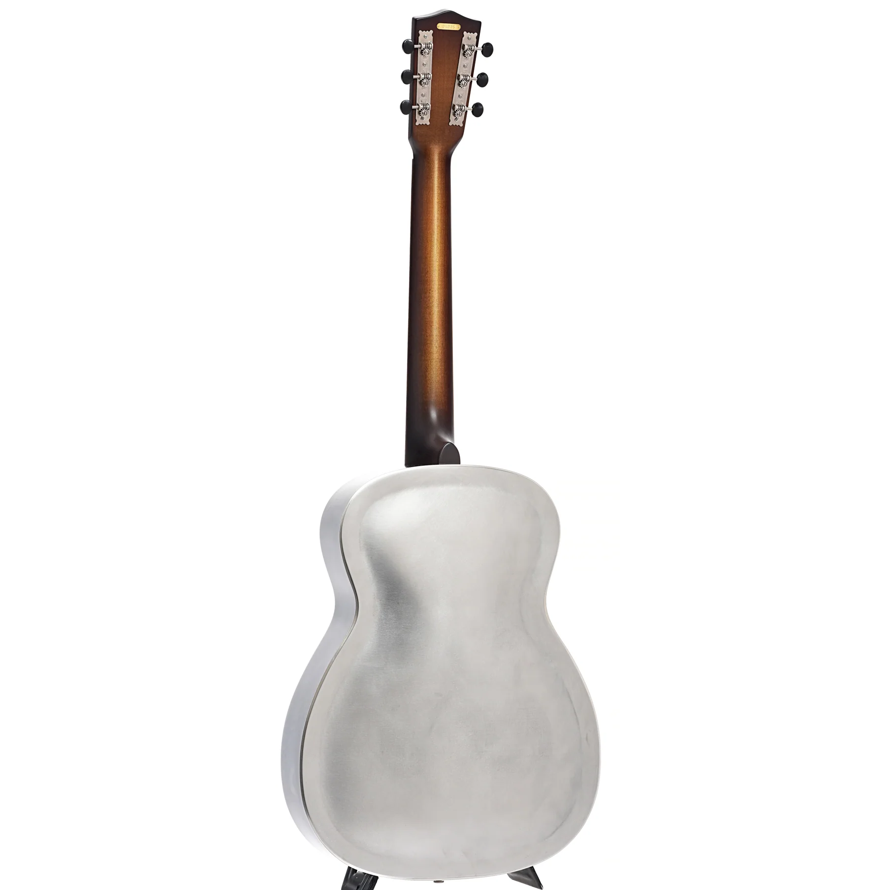 National Raw Steel 14-Fret Roundneck Resonator Guitar & Case - Image 12