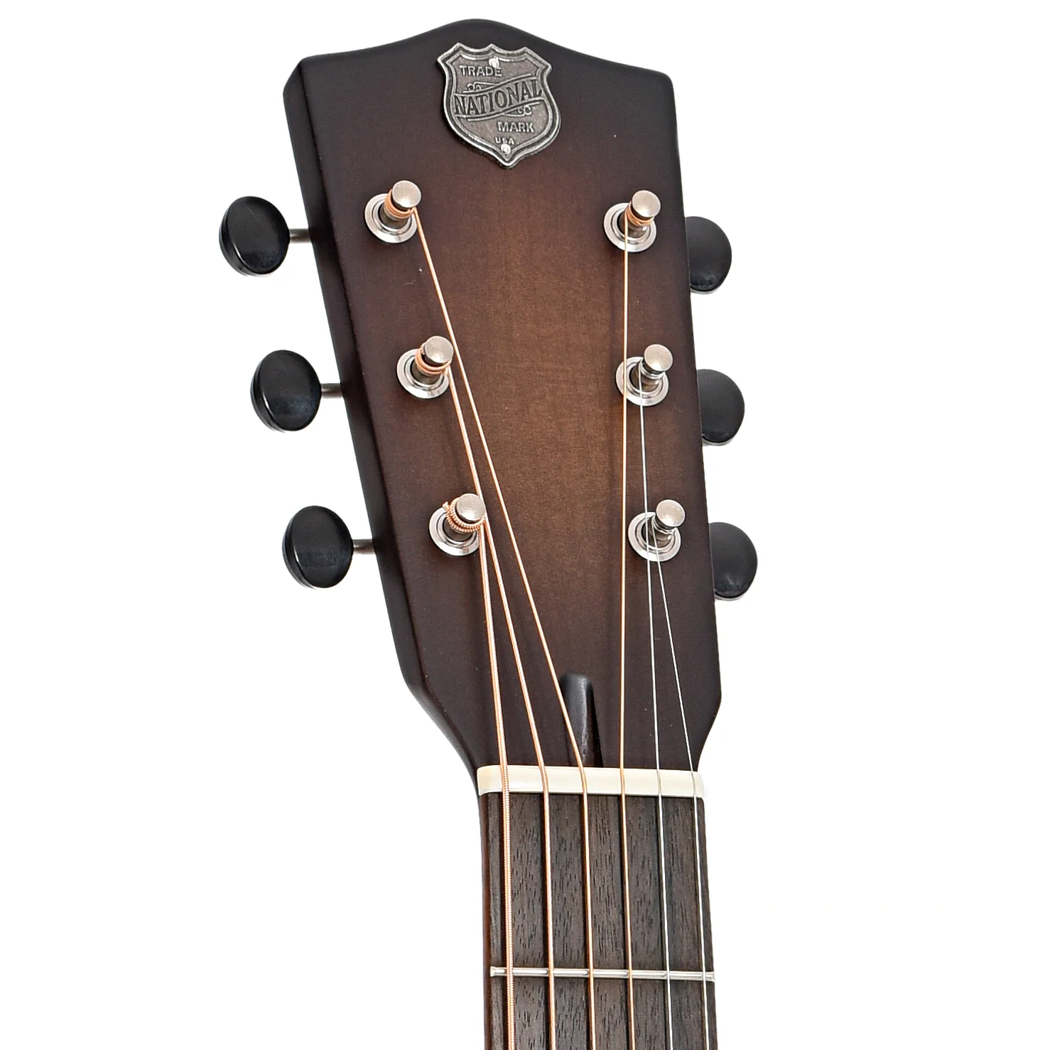 National Raw Steel 14-Fret Roundneck Resonator Guitar & Case - Image 8
