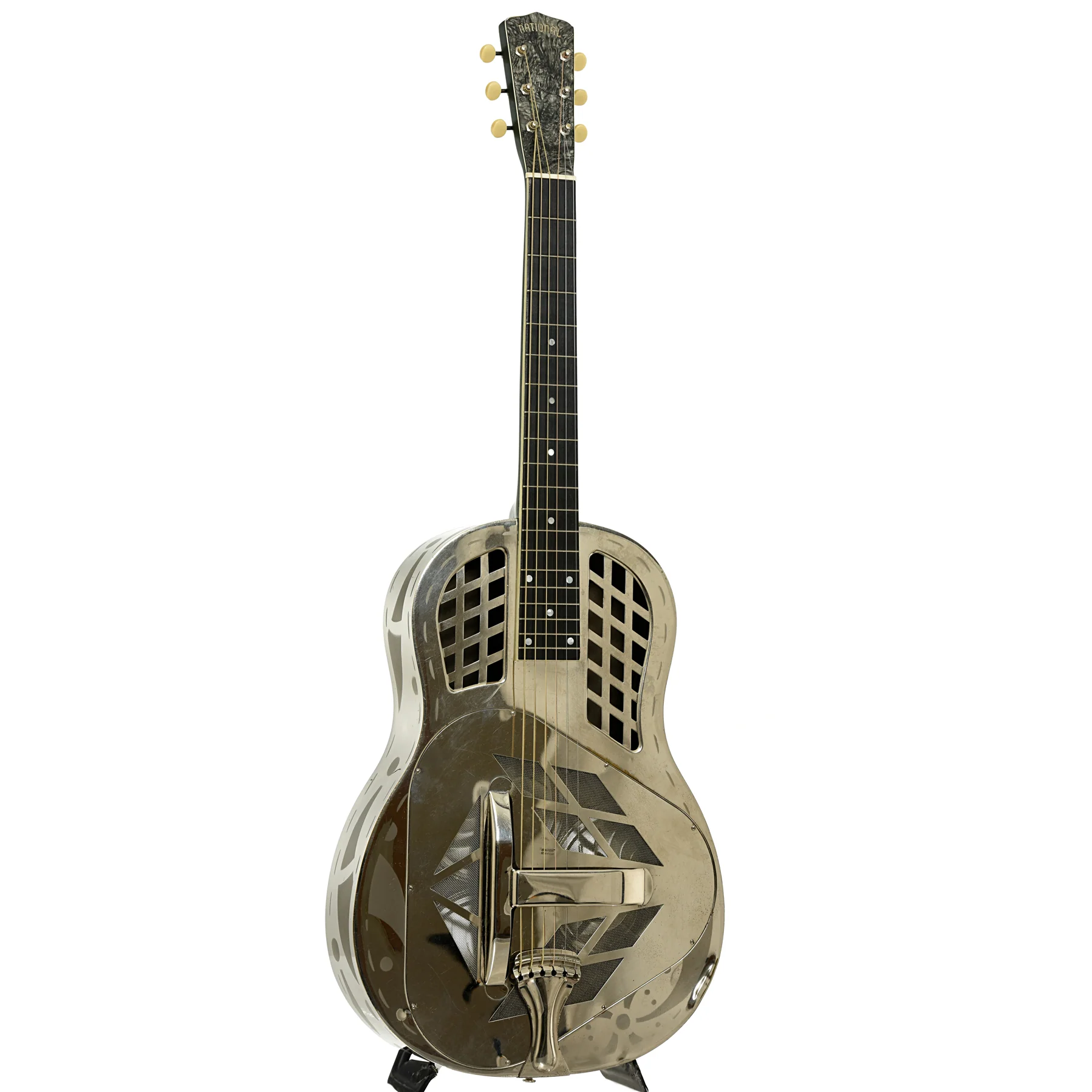 National Tricone Exploding Palm Tree Resonator Guitar (1937) - Image 3