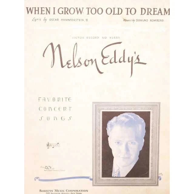 NELSON EDDY'S FAVORITE CONCERT SONGS: WHEN I GROW TOO OLD TO DREAM by Oscar Hammerstein, Jr. and Si - Image 2