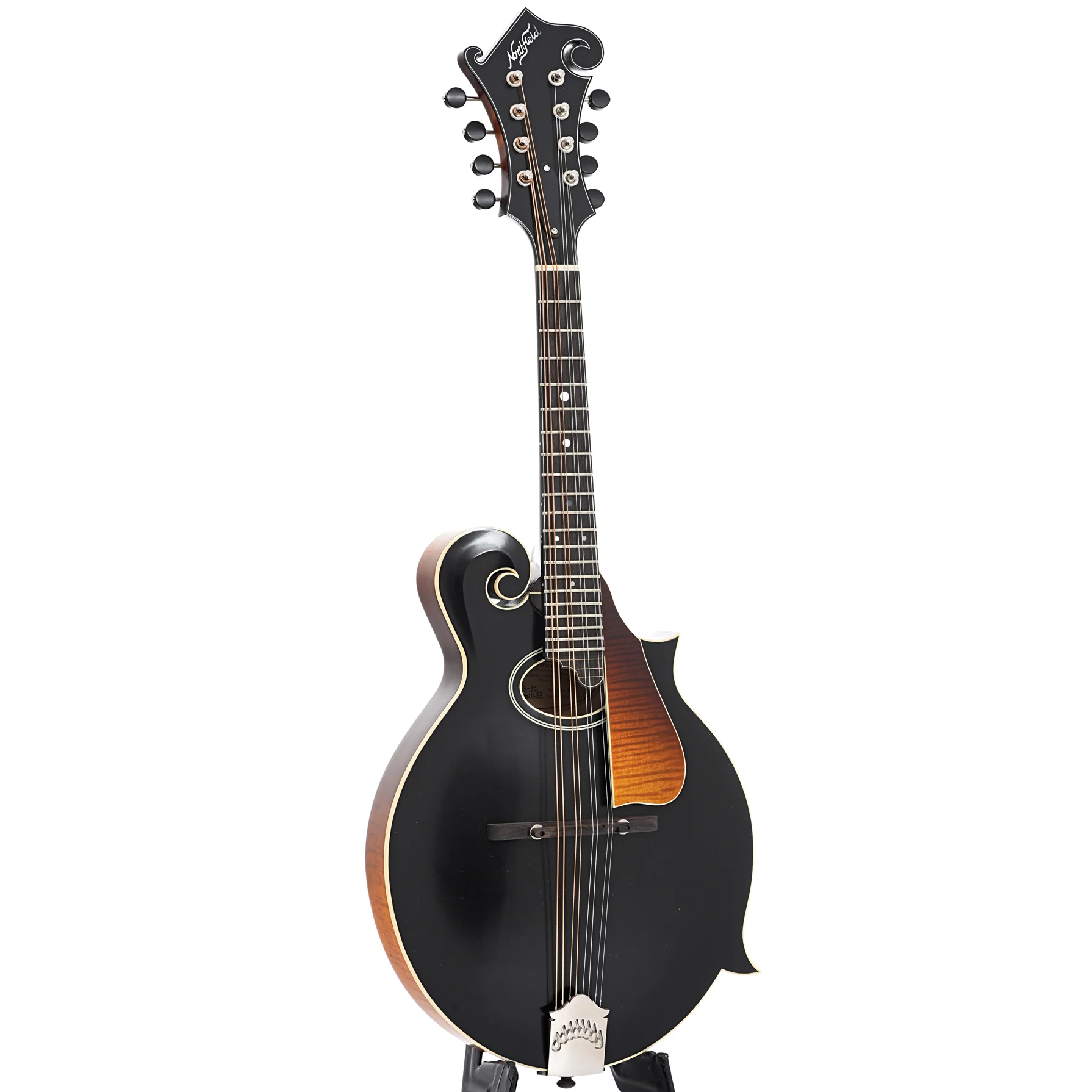 Northfield NFS-F2 S-Series F-Style Oval Hole Mandolin & Case, Blacktop - Image 3