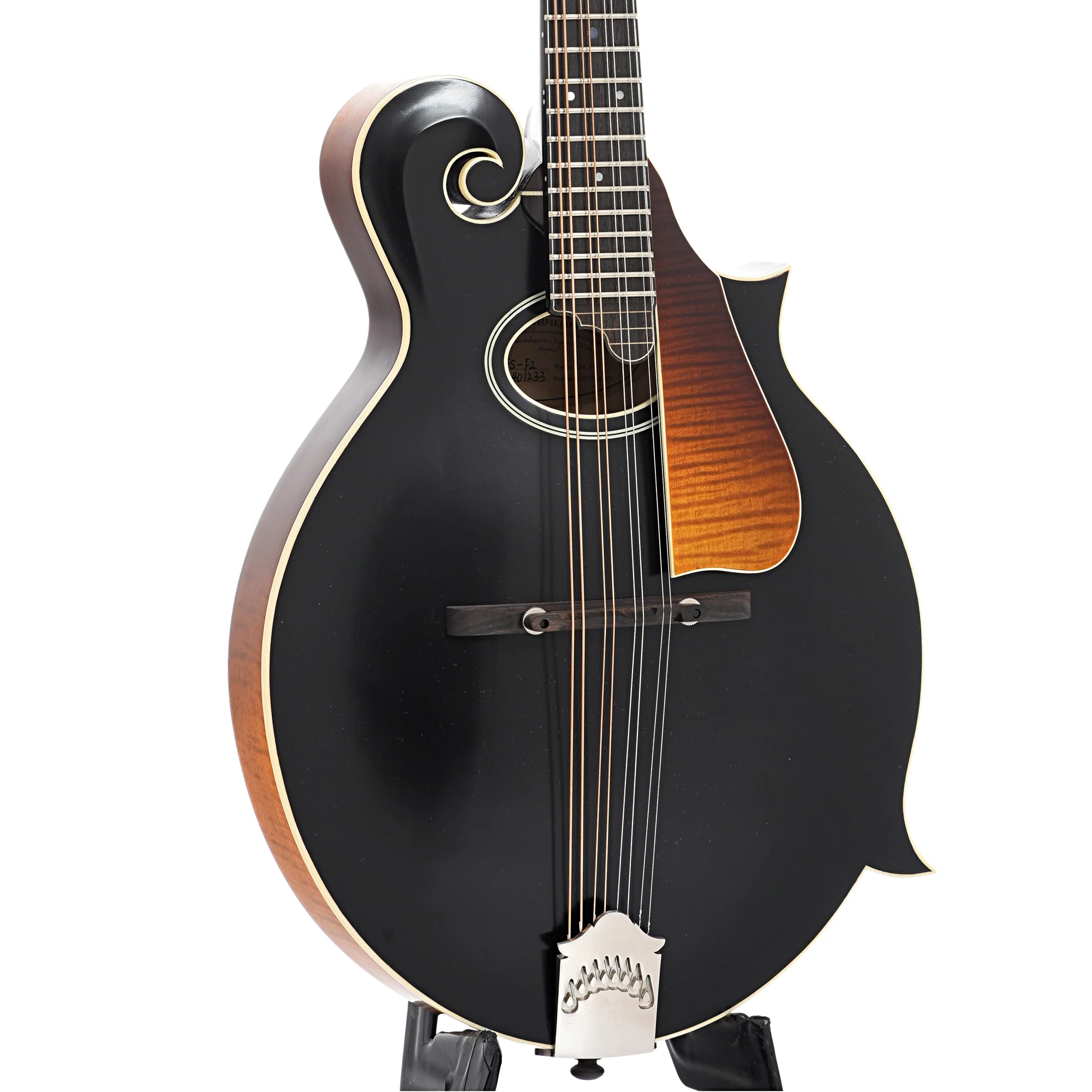 Northfield NFS-F2 S-Series F-Style Oval Hole Mandolin & Case, Blacktop - Image 4