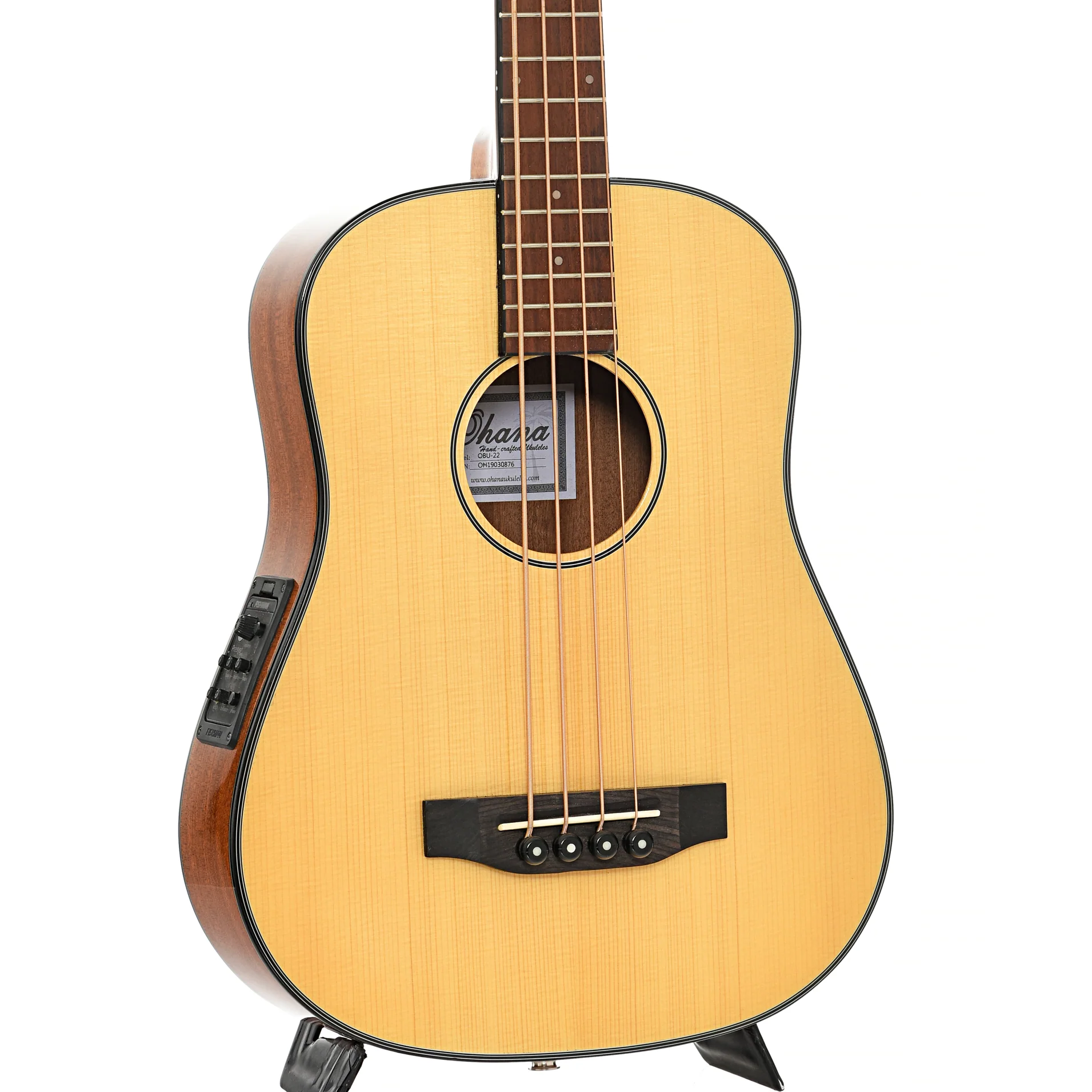 Ohana OBU-22 Acoustic-Electric Bass Ukulele (2021) - Image 4