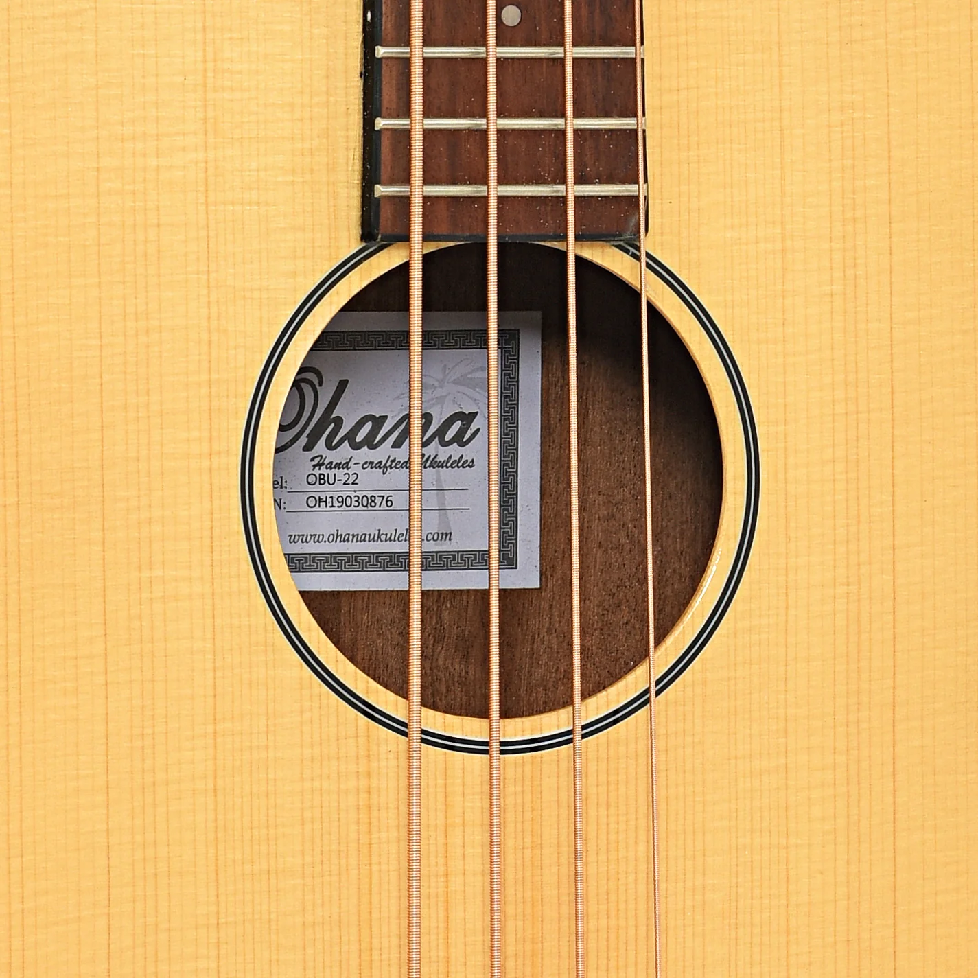 Ohana OBU-22 Acoustic-Electric Bass Ukulele (2021) - Image 6