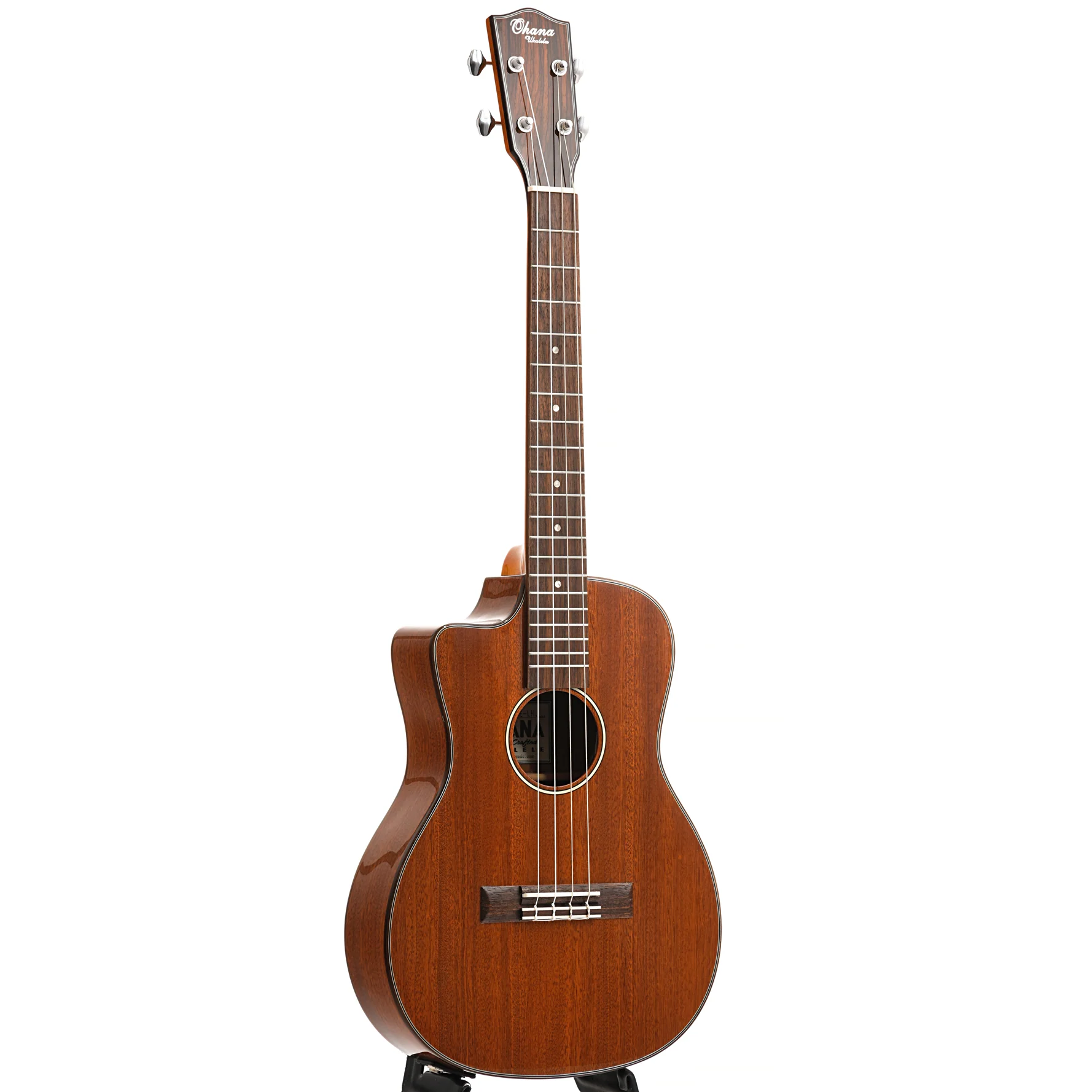 Ohana BK-35GCE-LH Left-Handed Baritone Ukulele with Pickup - Image 11