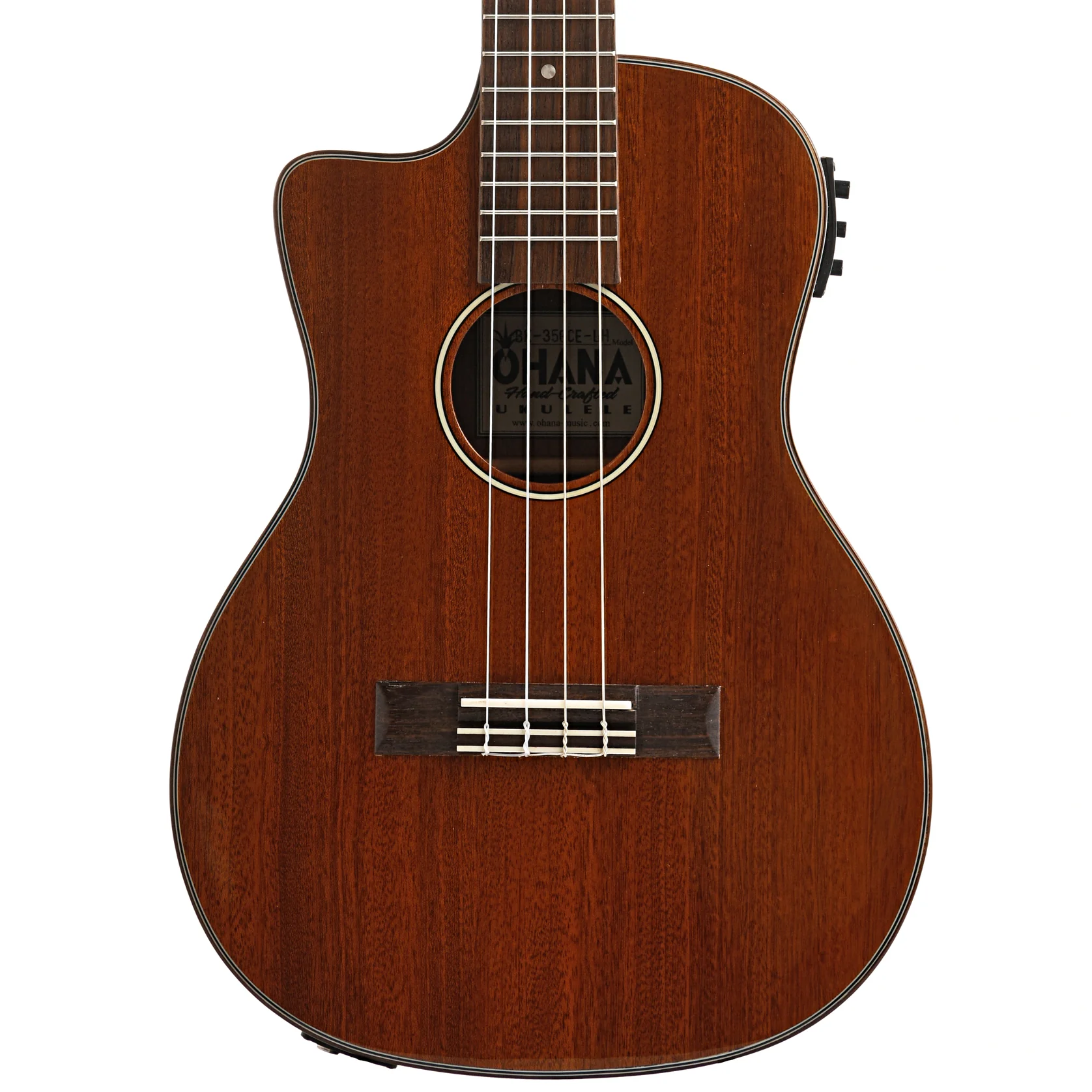 Ohana BK-35GCE-LH Left-Handed Baritone Ukulele with Pickup - Image 2