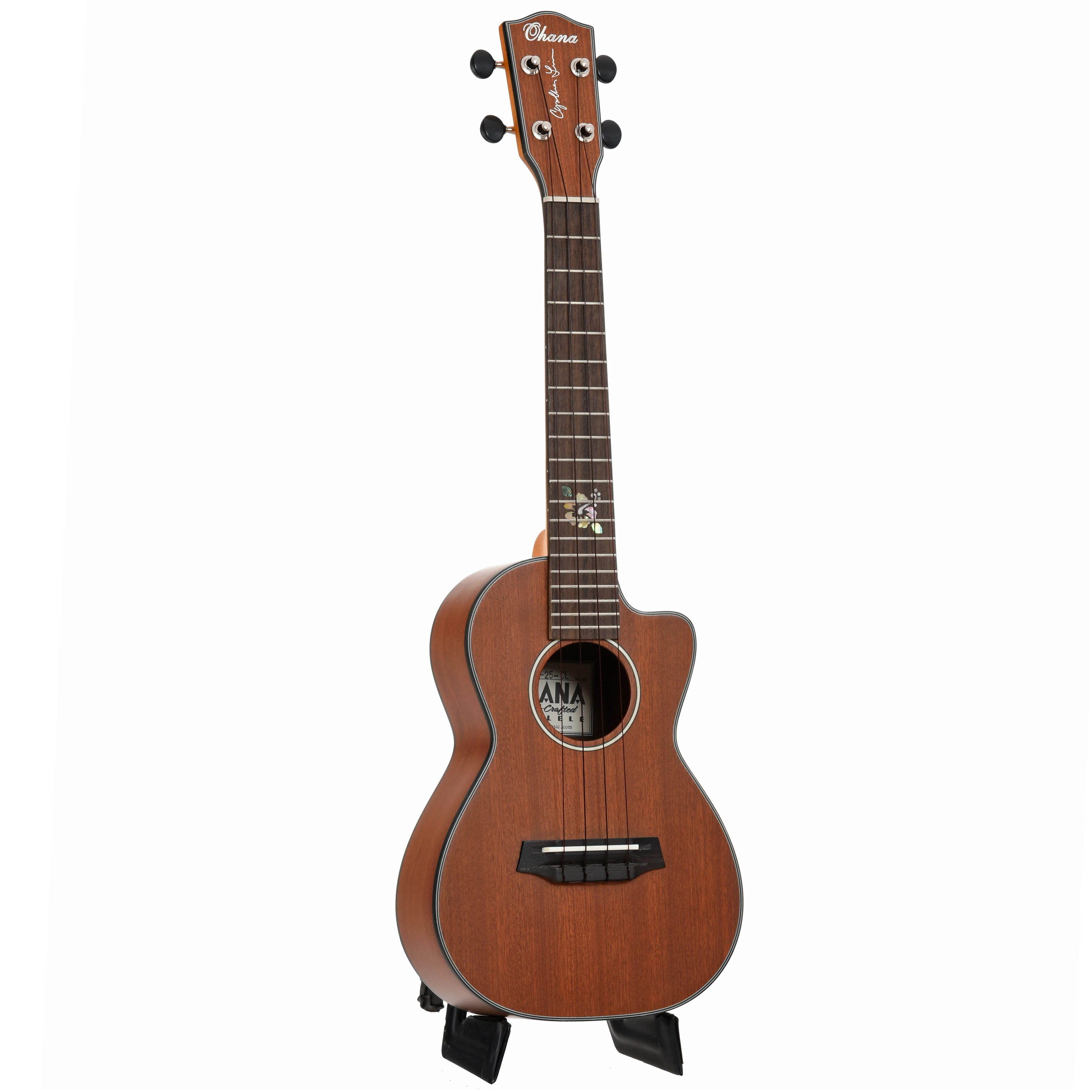 Ohana CK-25C-CL Cynthia Lin Signature Concert Ukulele Bundle - Image 3
