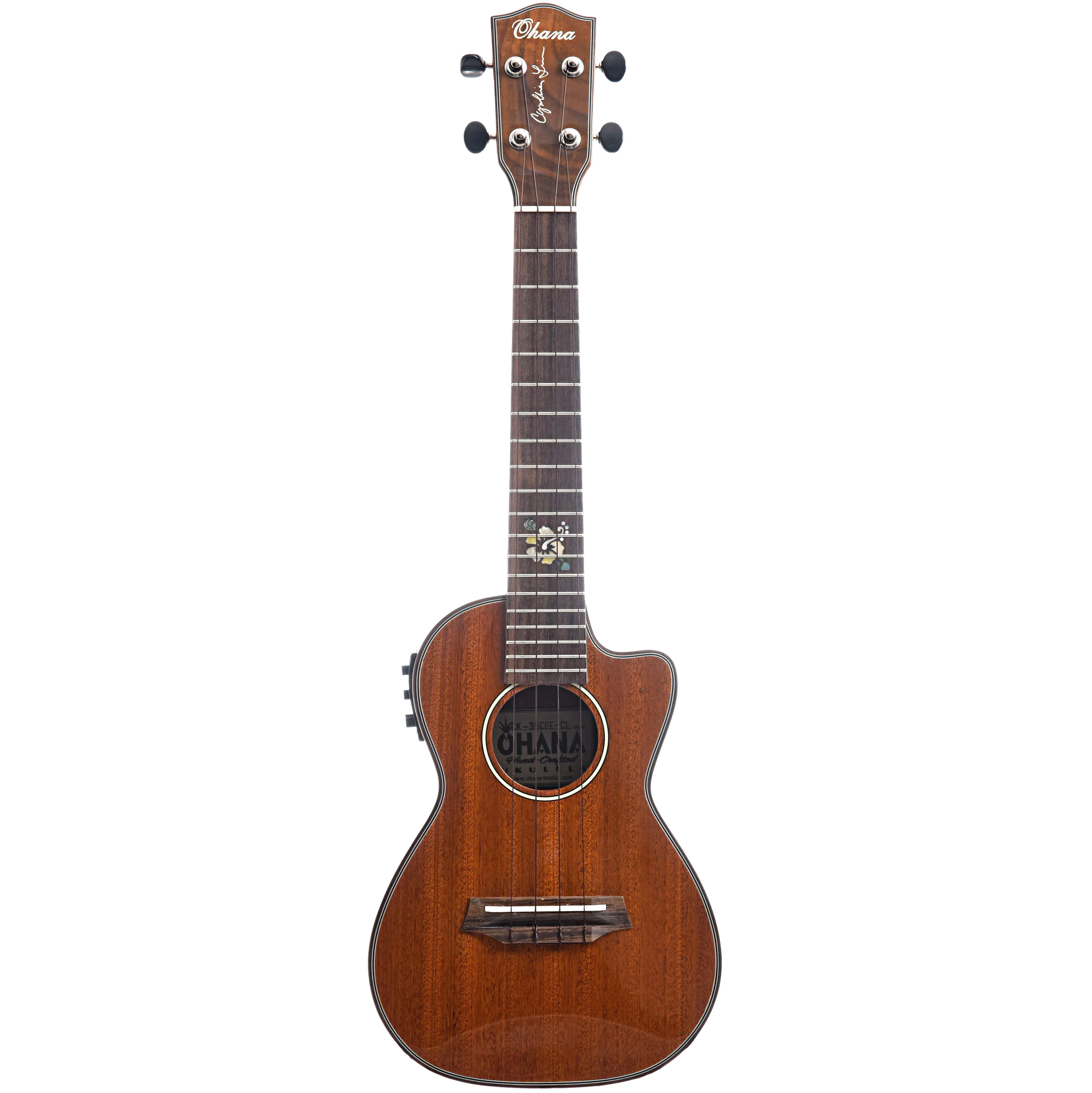 Ohana CK-35CGE CL Cynthia Lin Signature Model Concert Ukulele Bundle, with EQ - Image 13