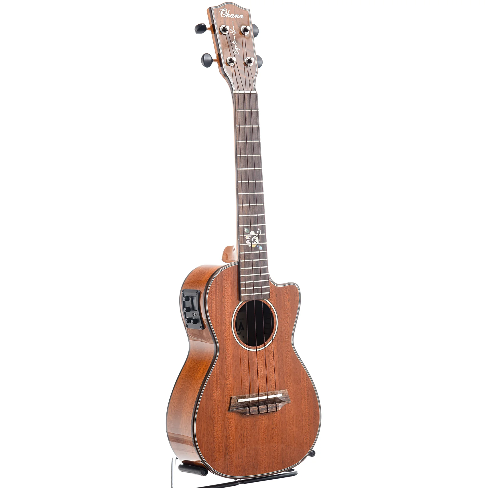 Ohana CK-35CGE CL Cynthia Lin Signature Model Concert Ukulele Bundle, with EQ - Image 2