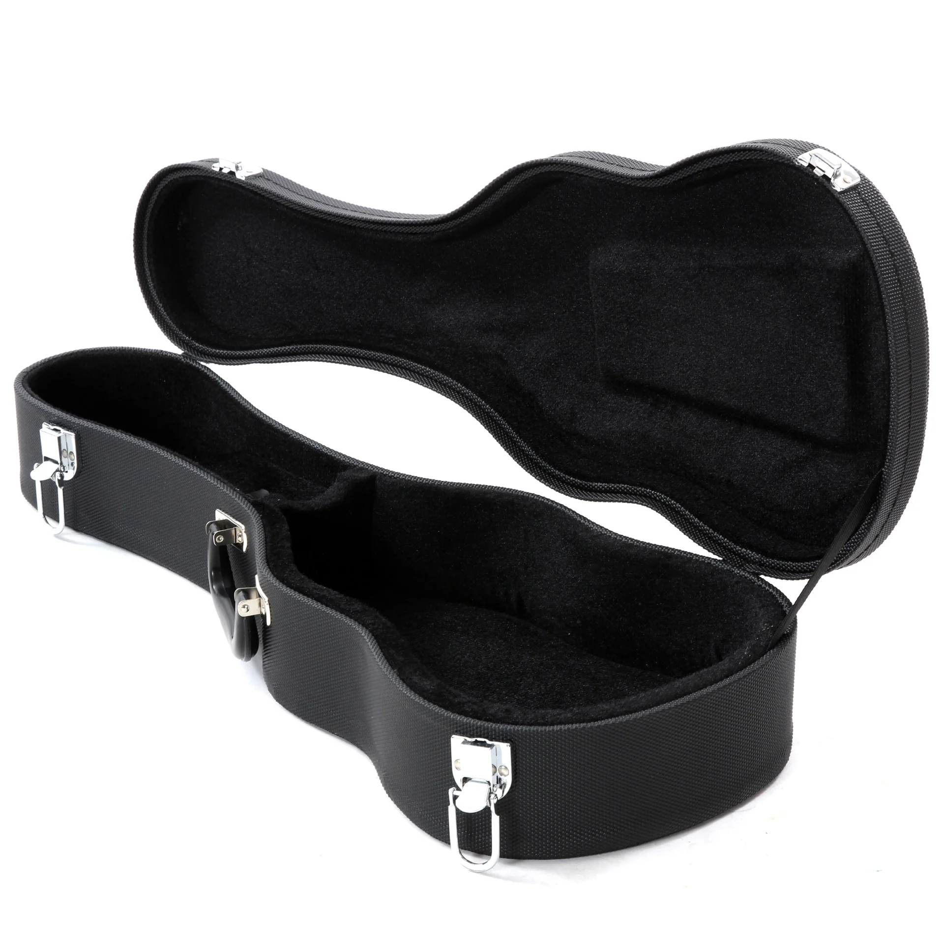 Ohana Deluxe Black Hardshell Concert Ukulele Case - Image 3