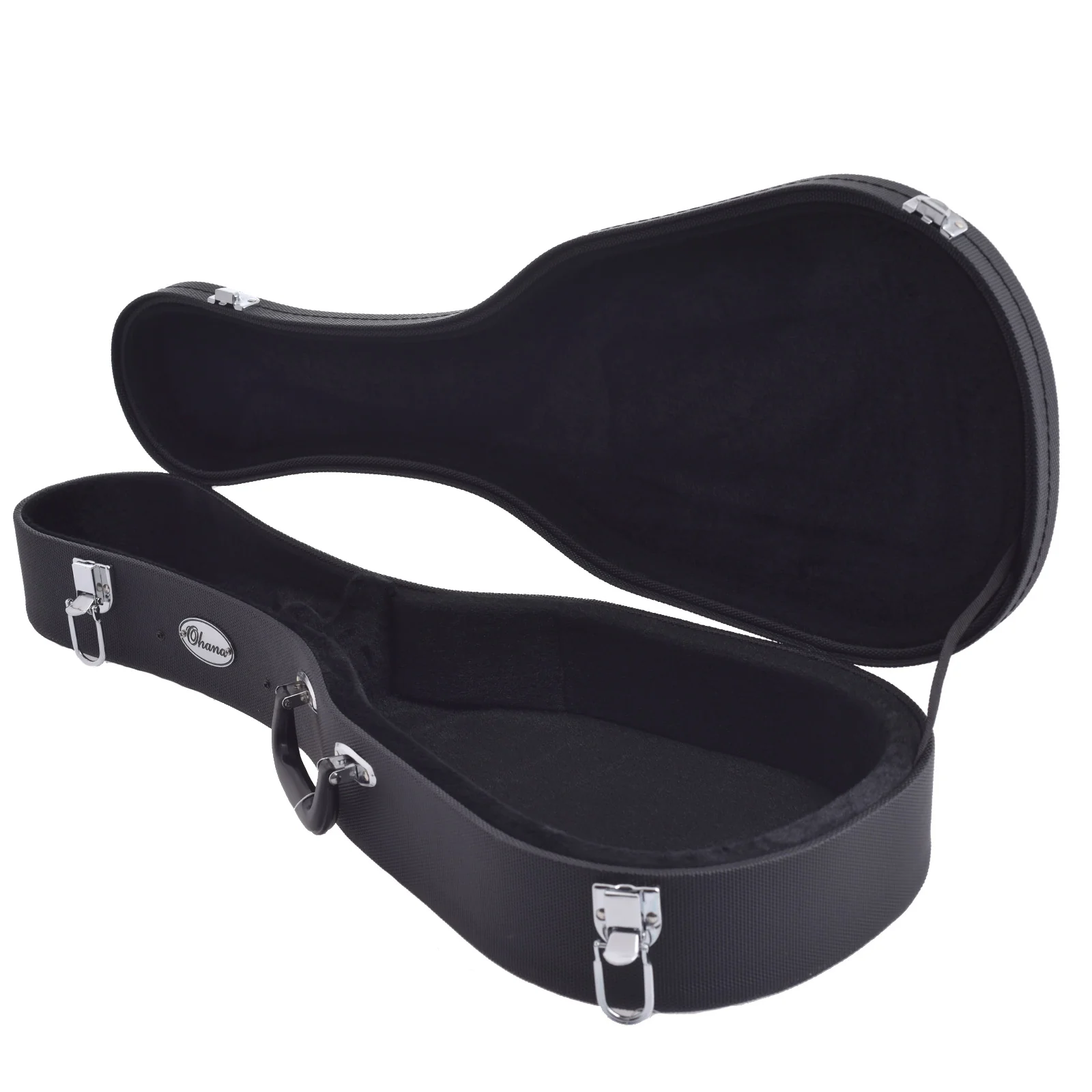 Ohana Deluxe Black Hardshell Pineapple Tenor Ukulele Case - Image 3