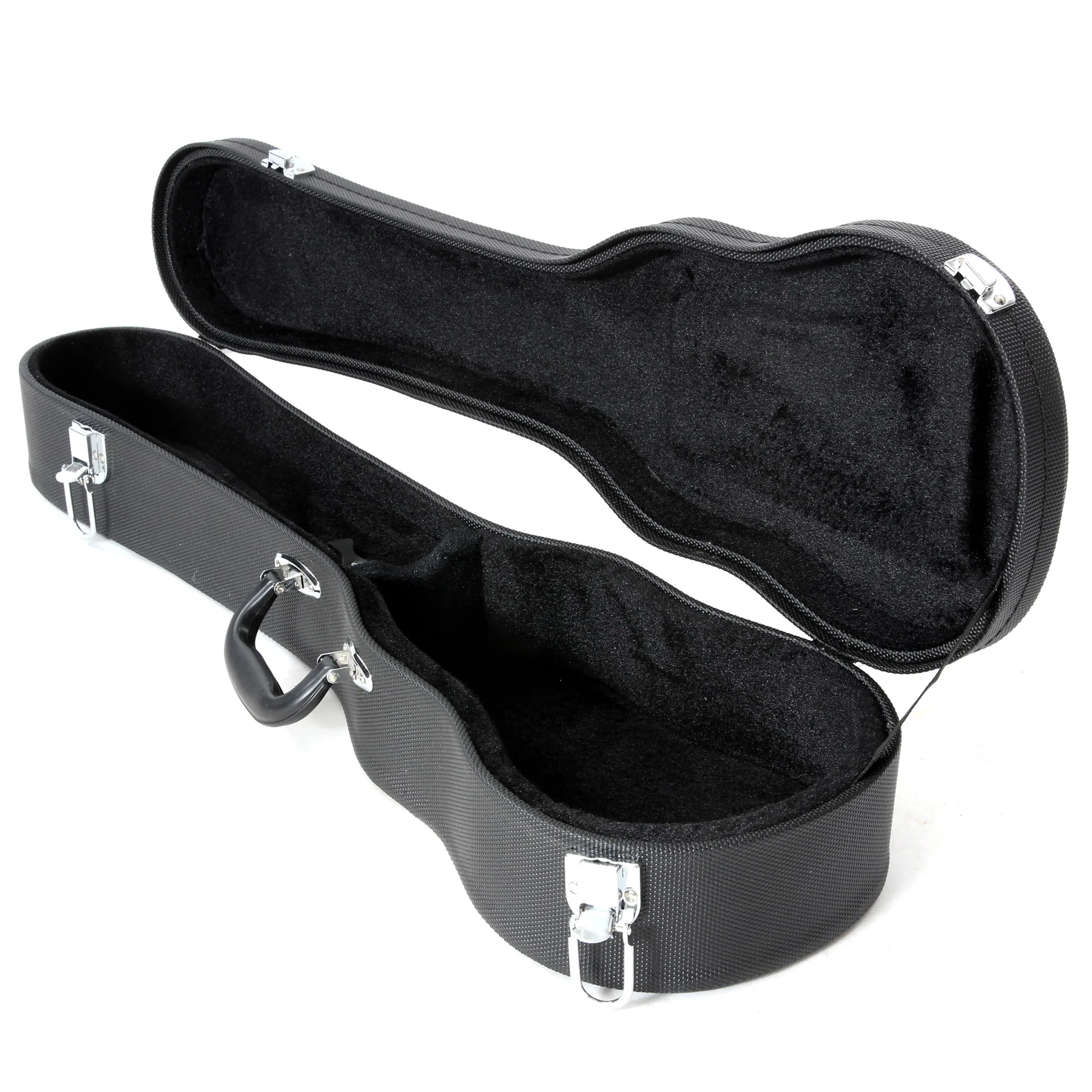 Ohana Deluxe Black Hardshell Soprano Ukulele Case with Extended Length - Image 3