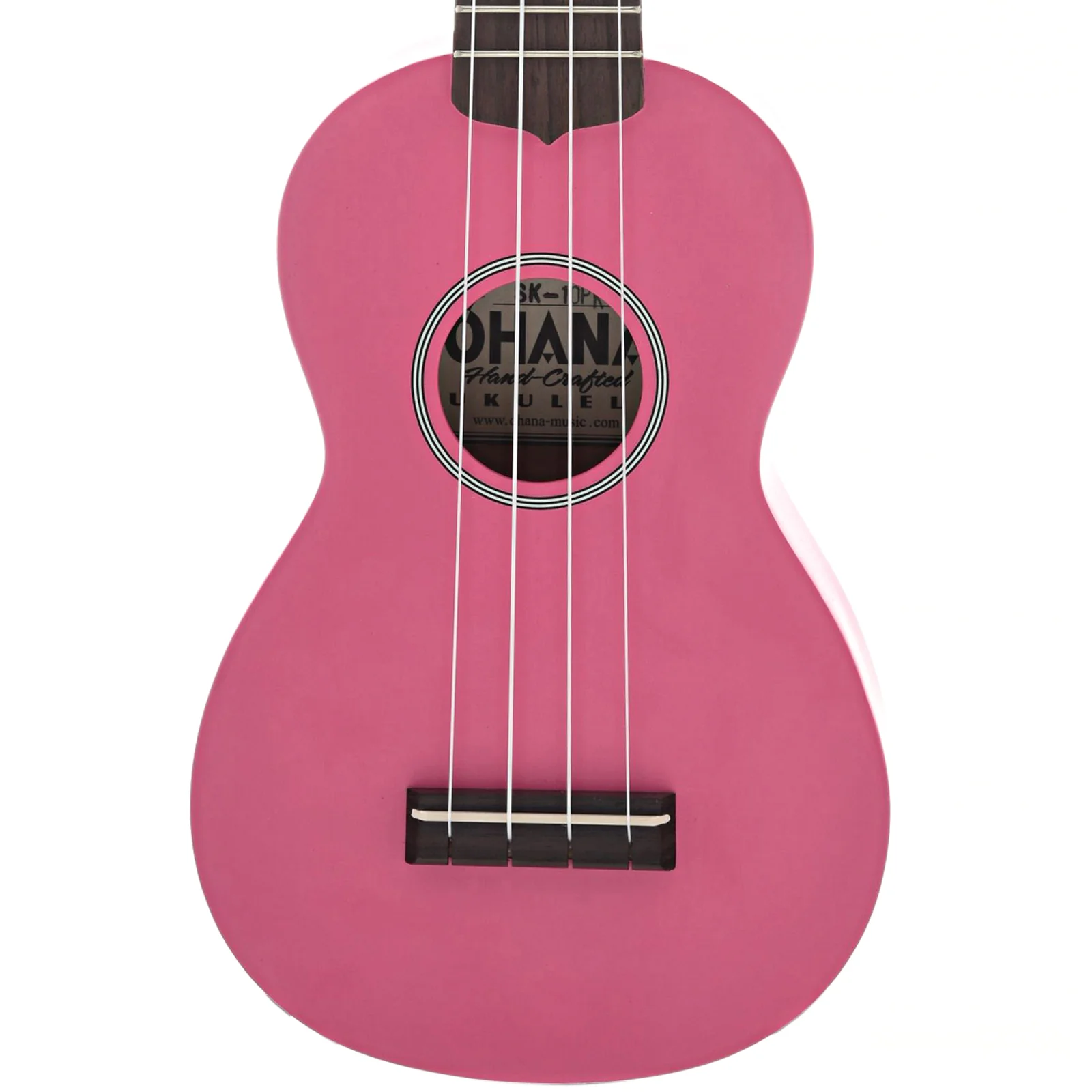 Ohana SK-10 Soprano Ukulele, Pink - Image 2