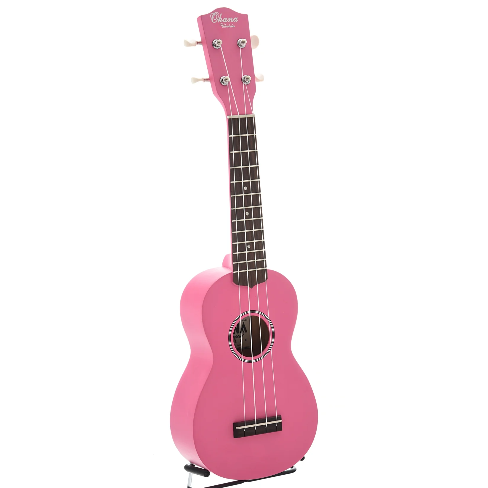 Ohana SK-10 Soprano Ukulele, Pink - Image 3